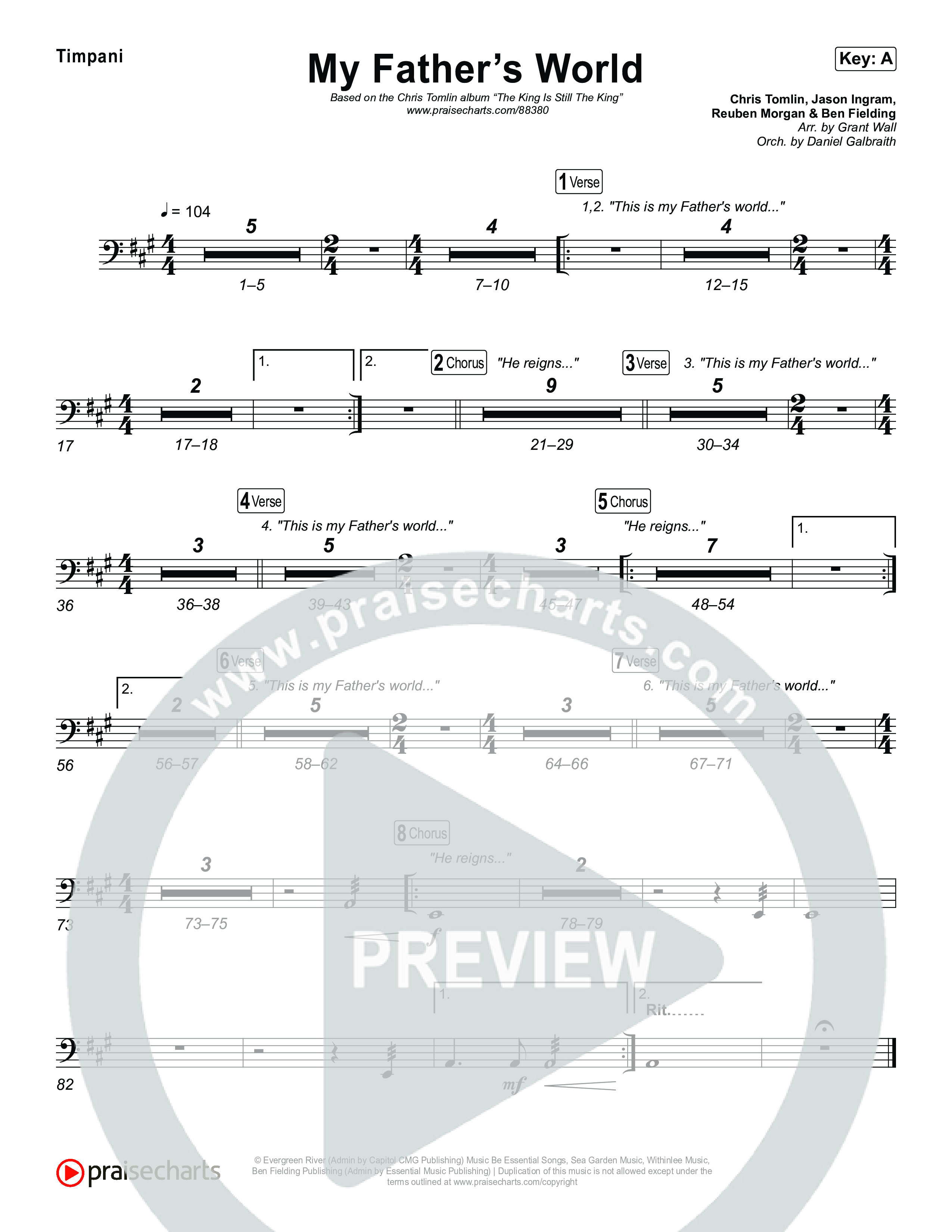 My Father's World Timpani (Chris Tomlin)