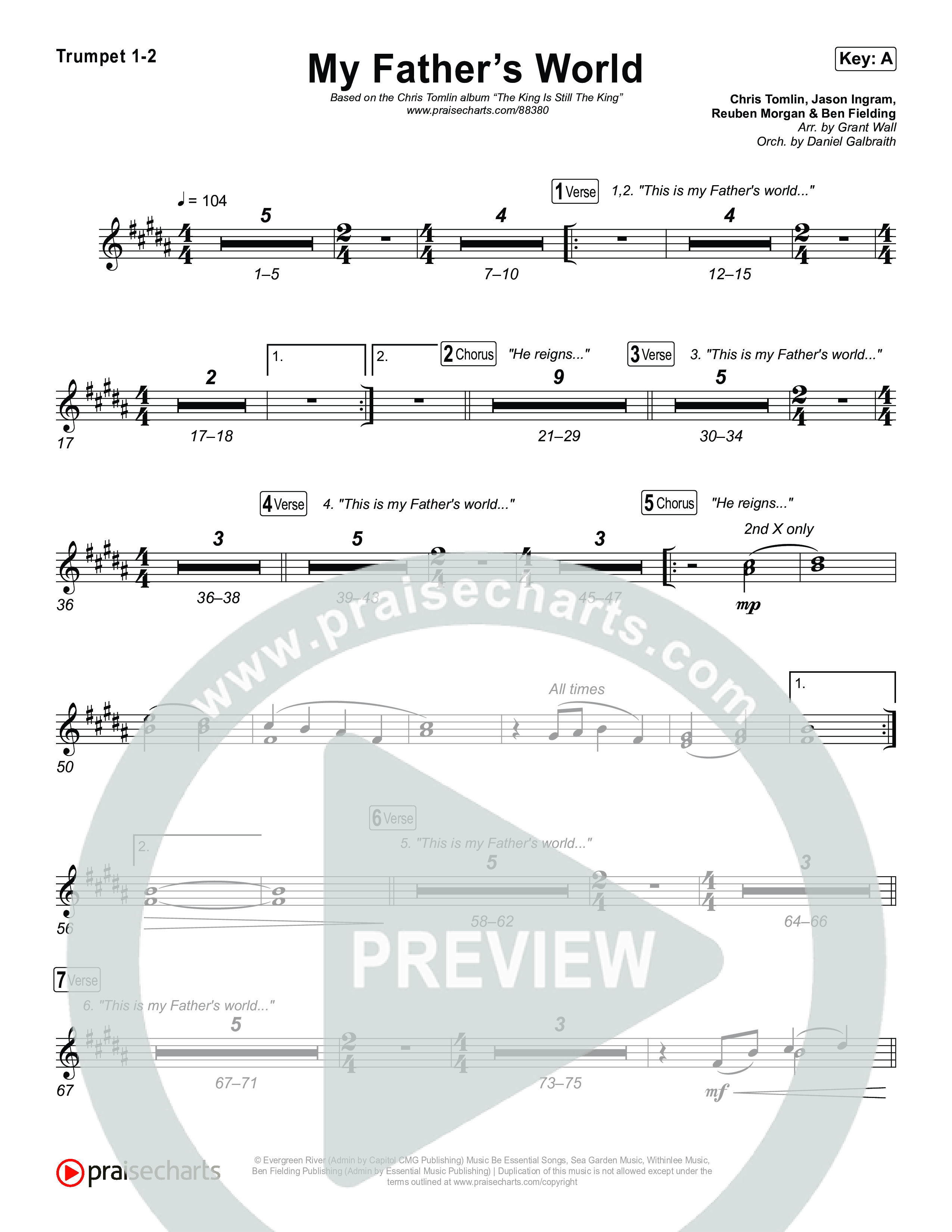 My Father's World Trumpet 1,2 (Chris Tomlin)