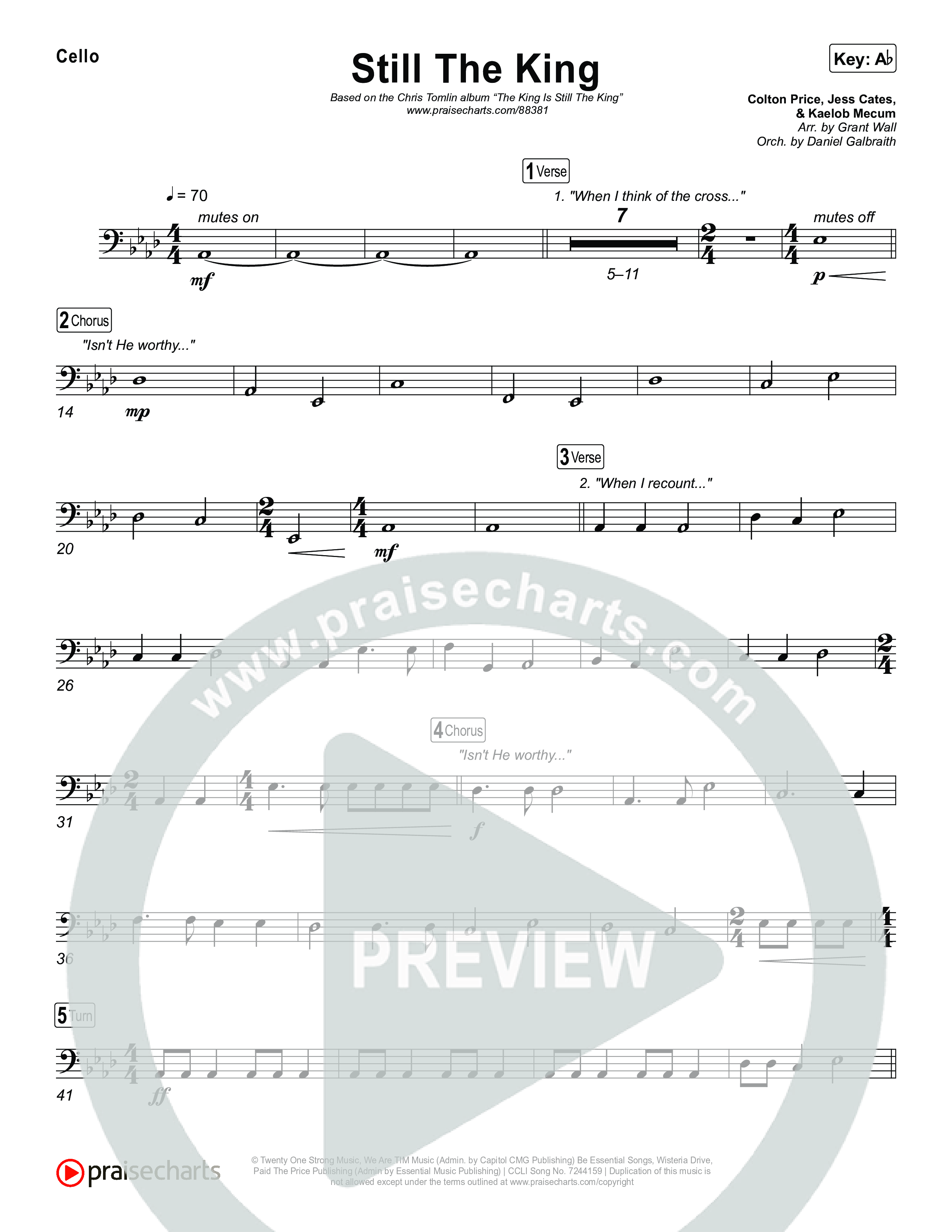 Still The King Cello (Chris Tomlin)