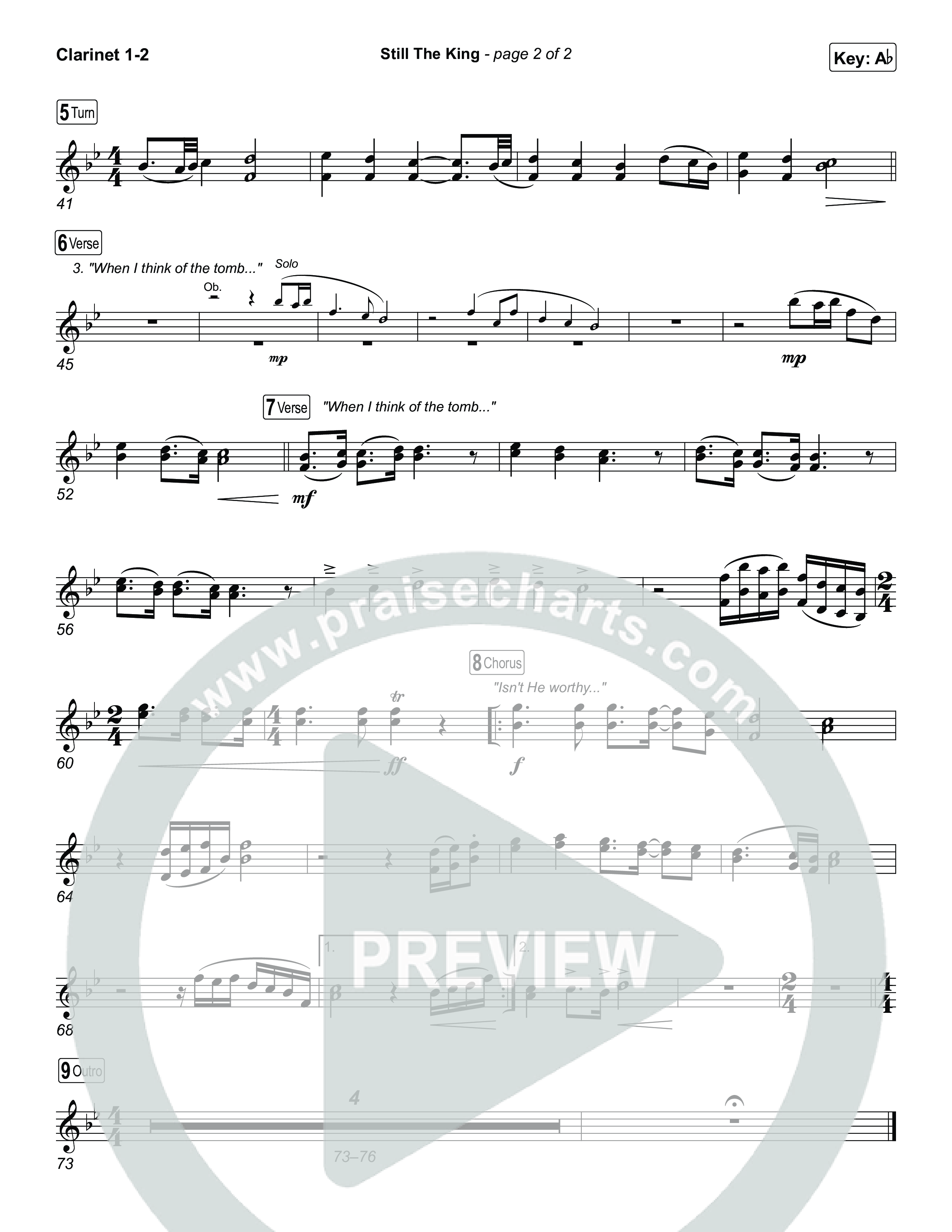 Still The King Clarinet 1,2 (Chris Tomlin)