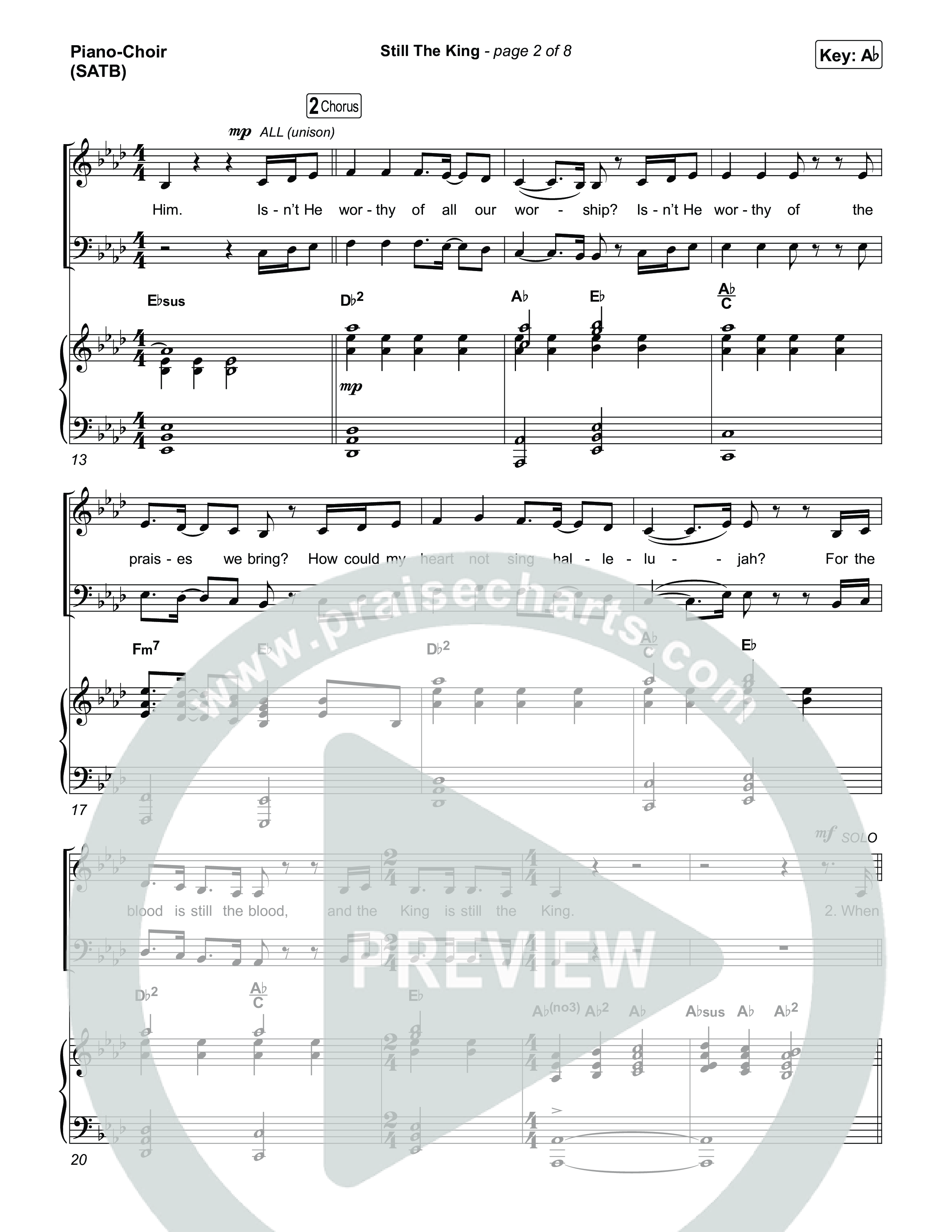 Still The King Piano/Vocal Pack (Chris Tomlin)