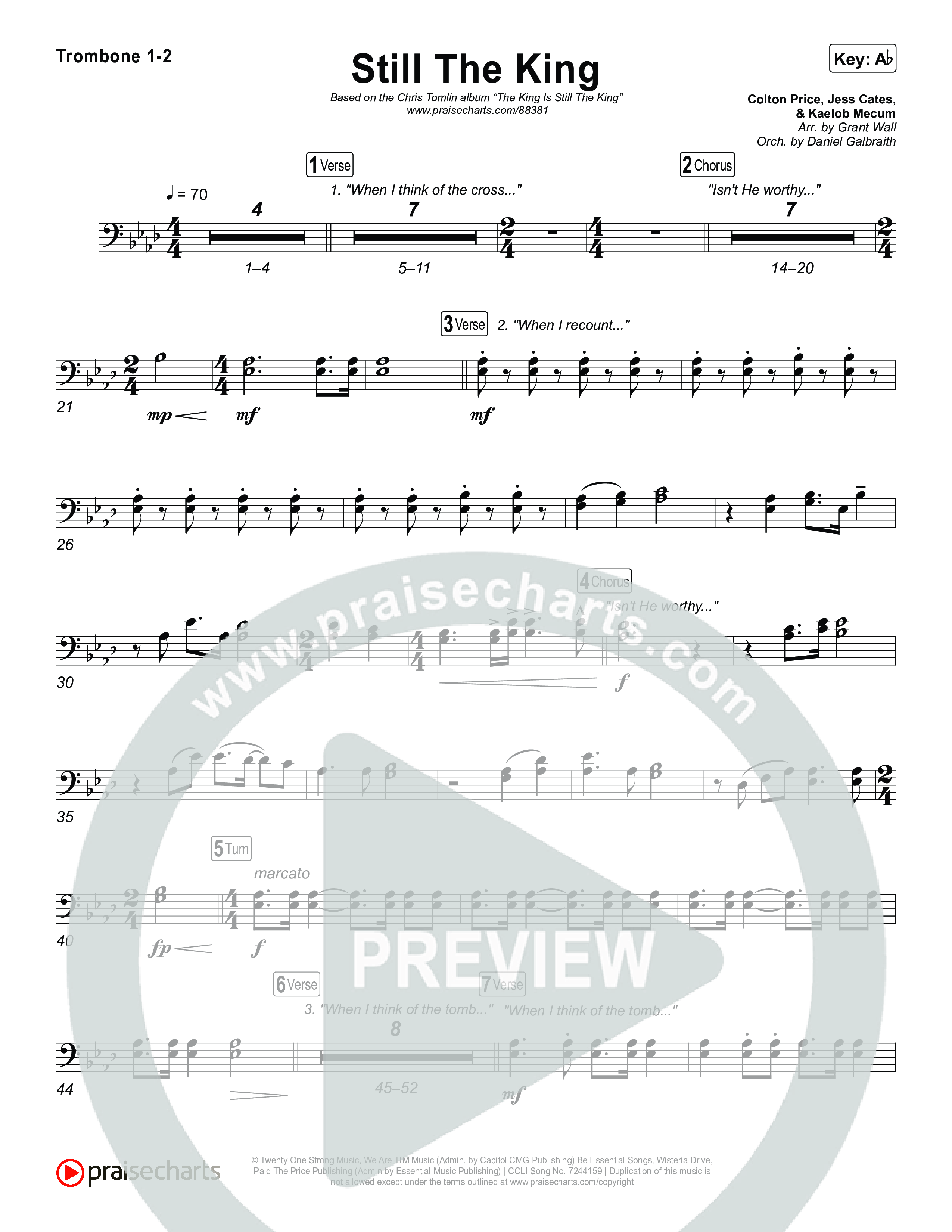 Still The King Trombone 1/2 (Chris Tomlin)