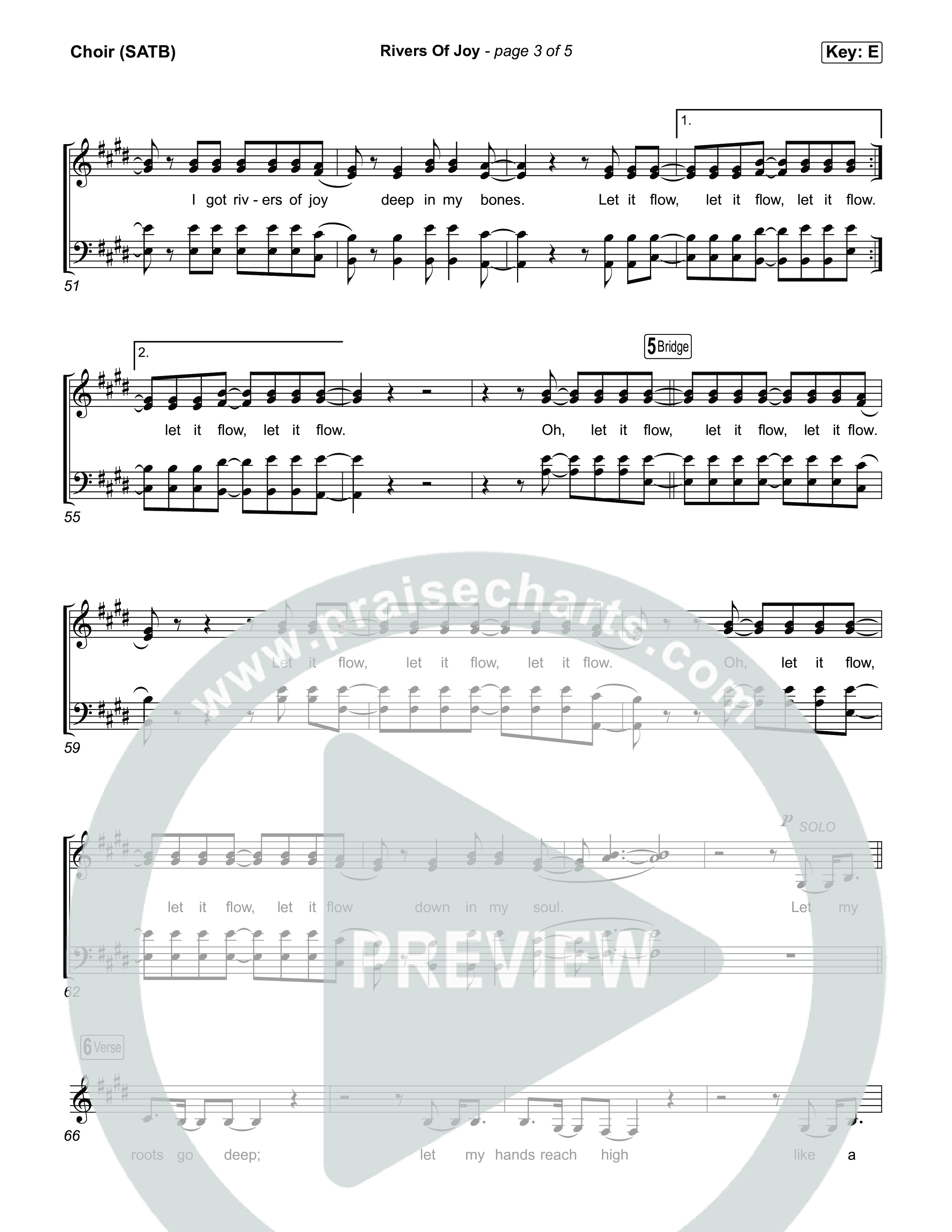 Rivers Of Joy Choir Sheet (SATB) (Chris Tomlin)