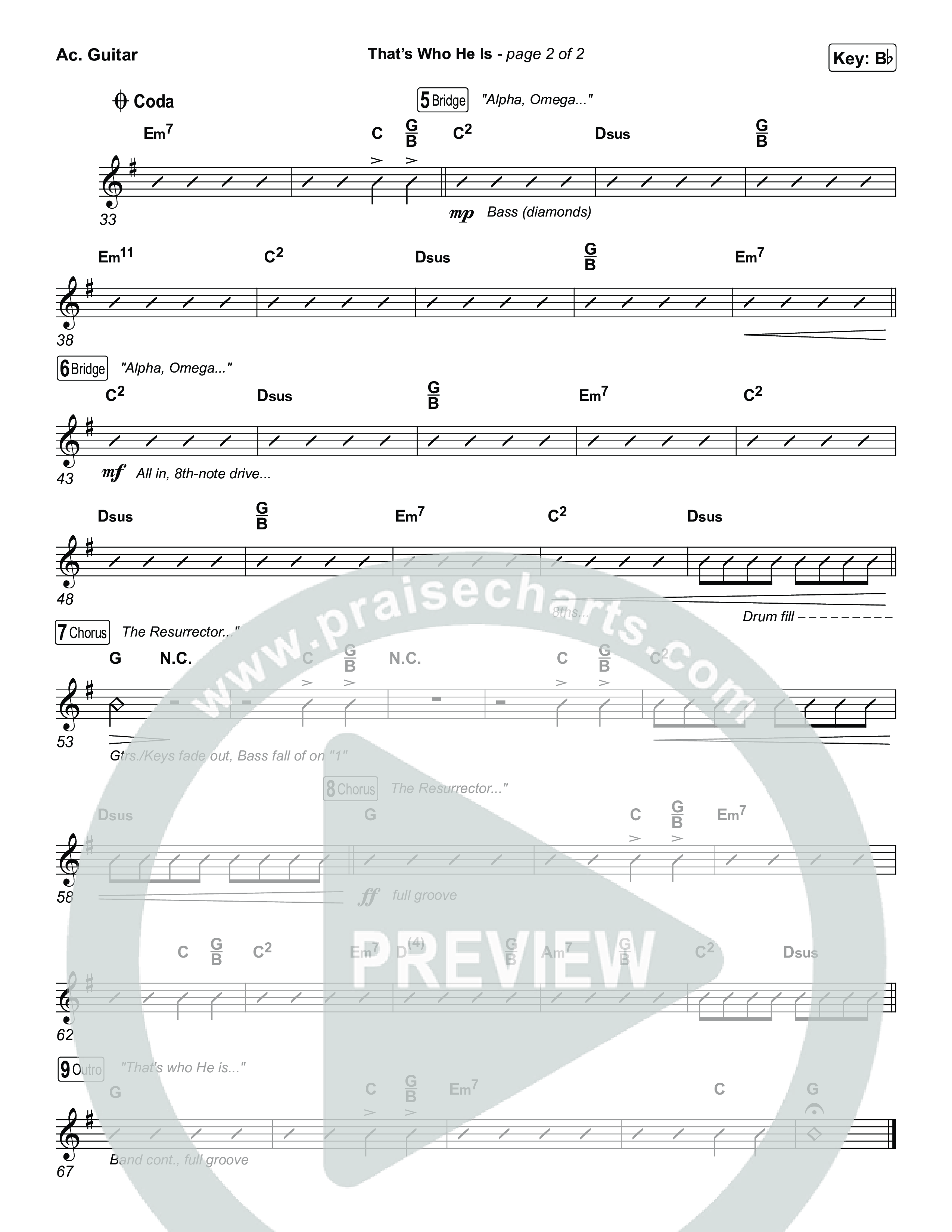 That's Who He Is Acoustic Guitar (Chris Tomlin)