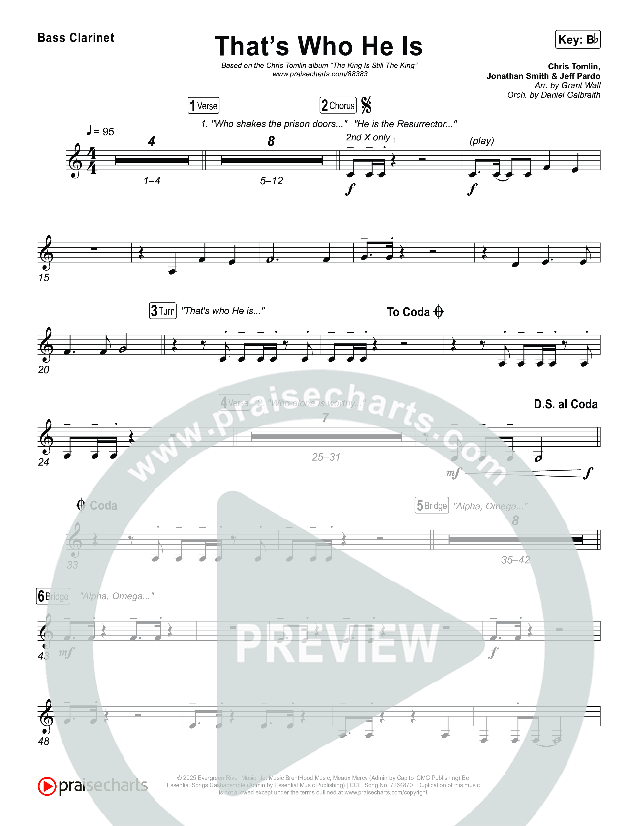 That's Who He Is Bass Clarinet (Chris Tomlin)