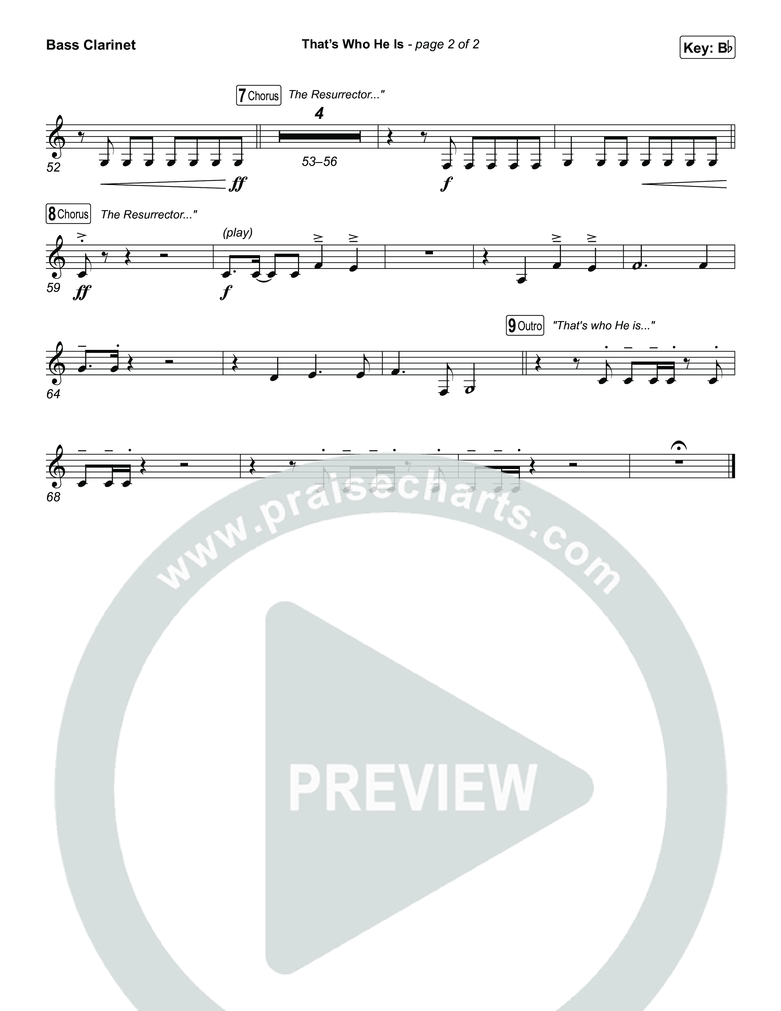 That's Who He Is Bass Clarinet (Chris Tomlin)