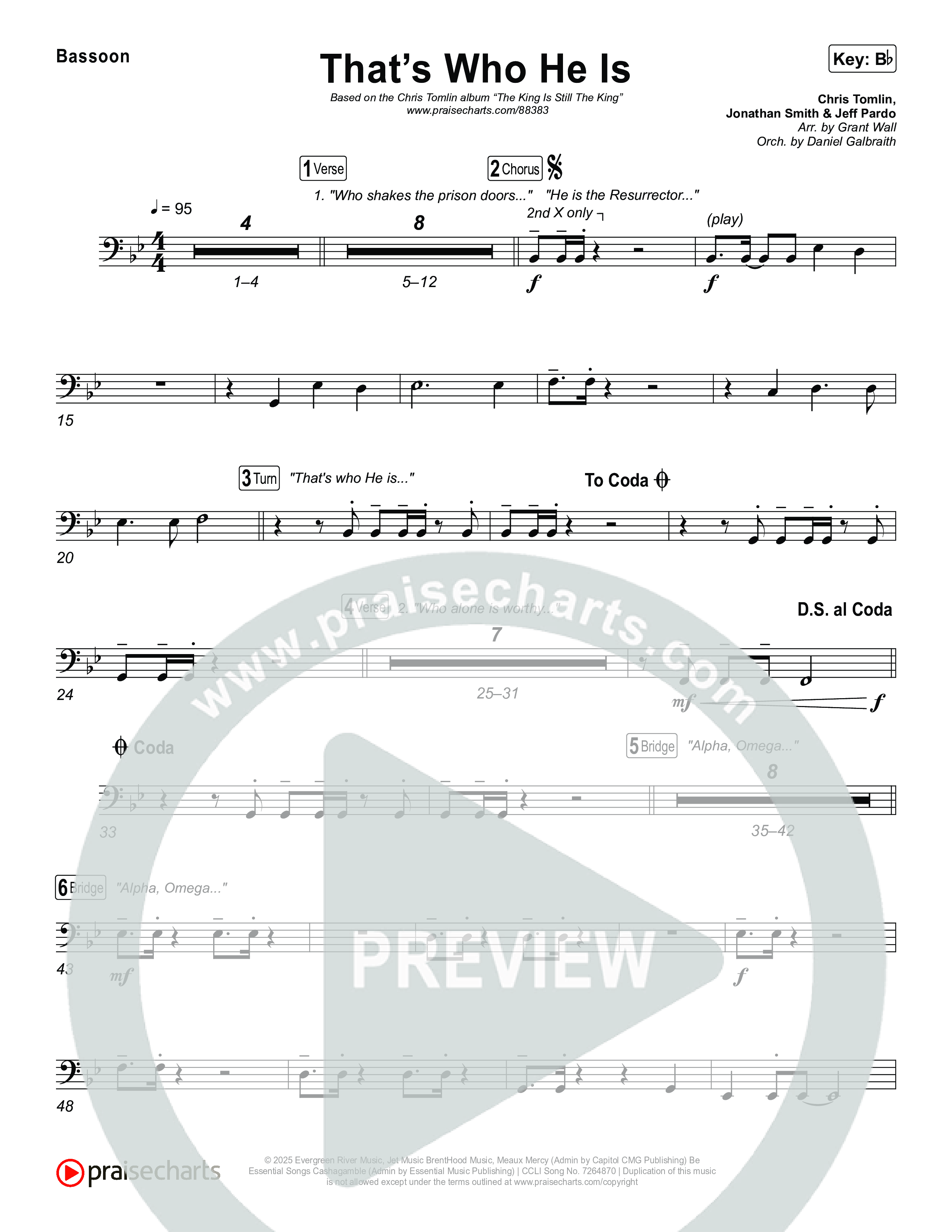 That's Who He Is Bassoon (Chris Tomlin)