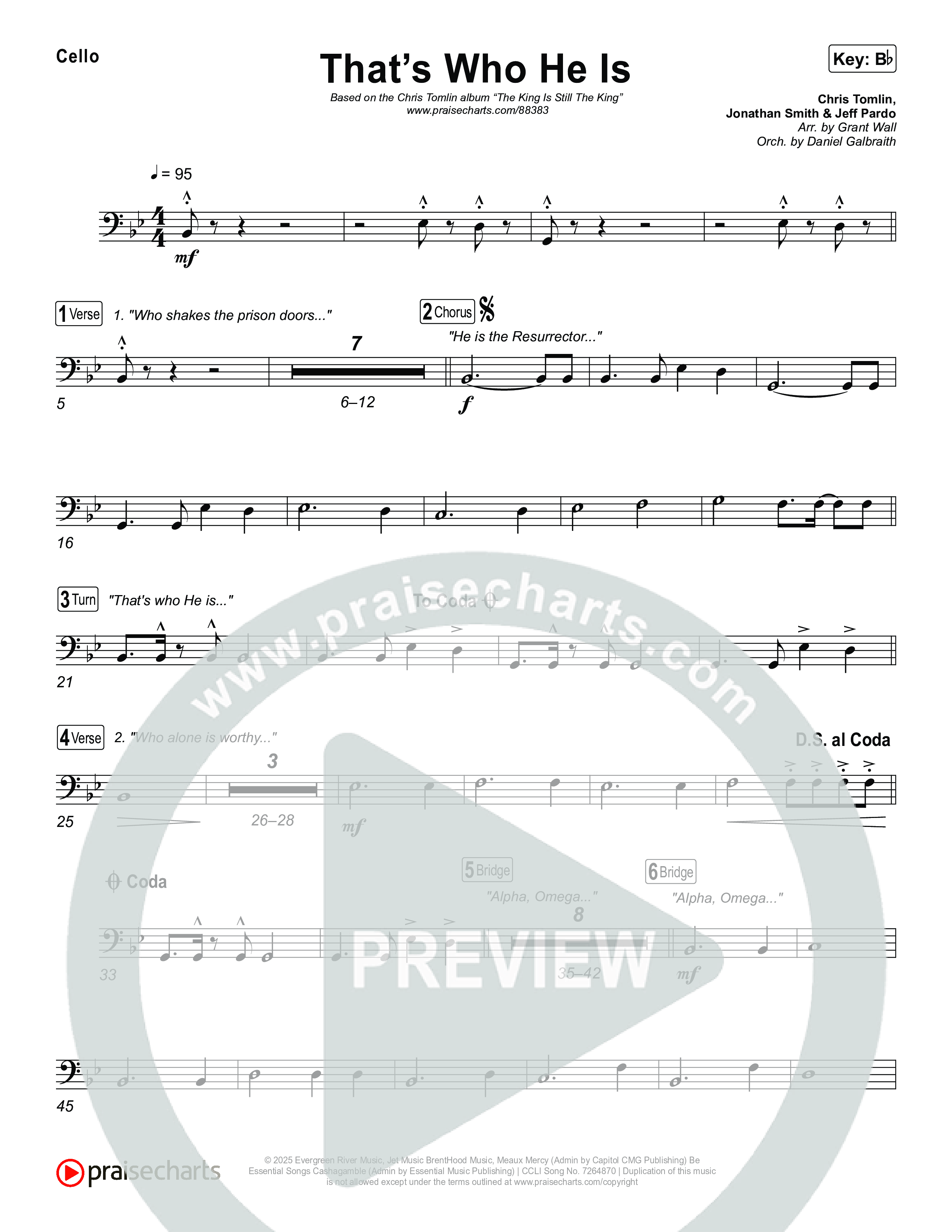 That's Who He Is Cello (Chris Tomlin)