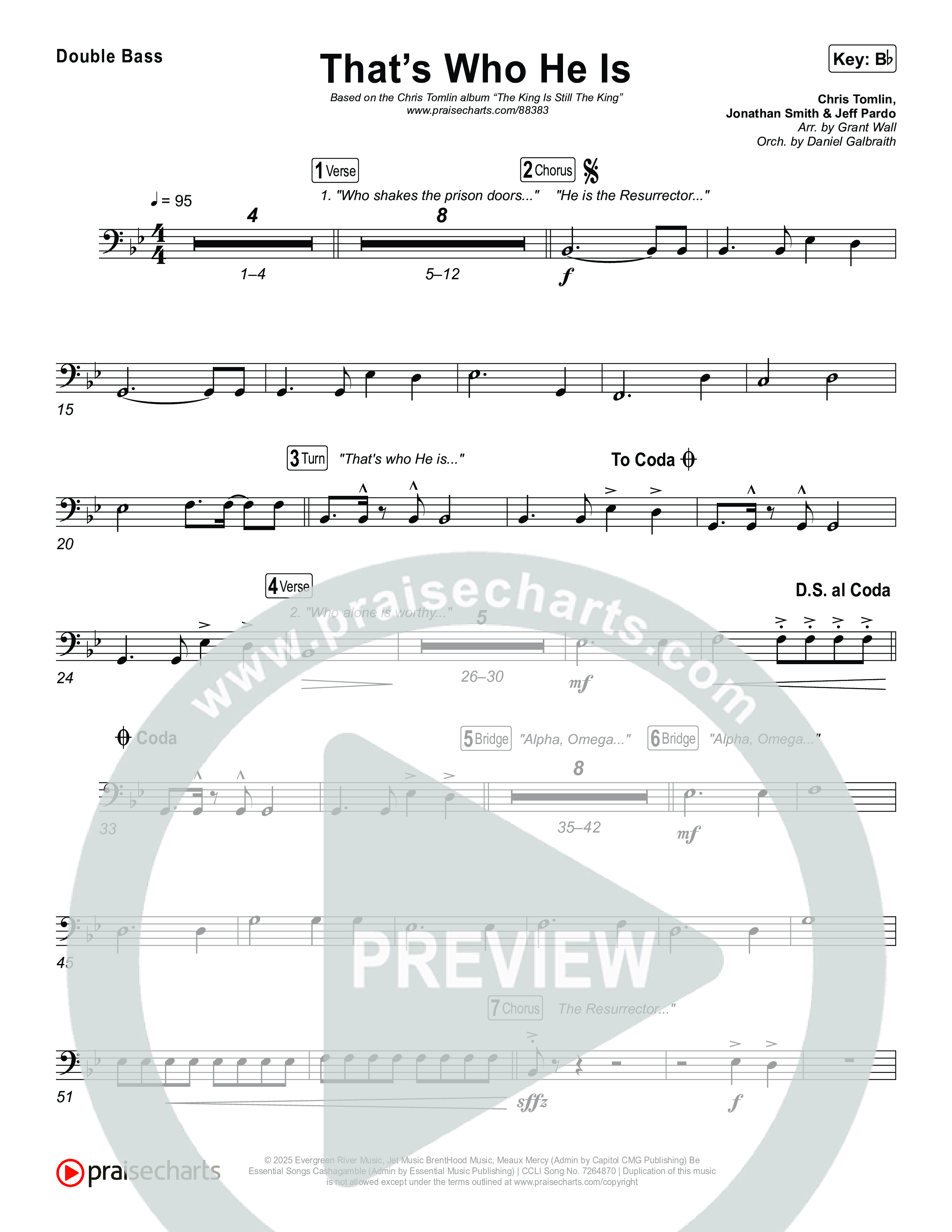 That's Who He Is String Bass (Chris Tomlin)