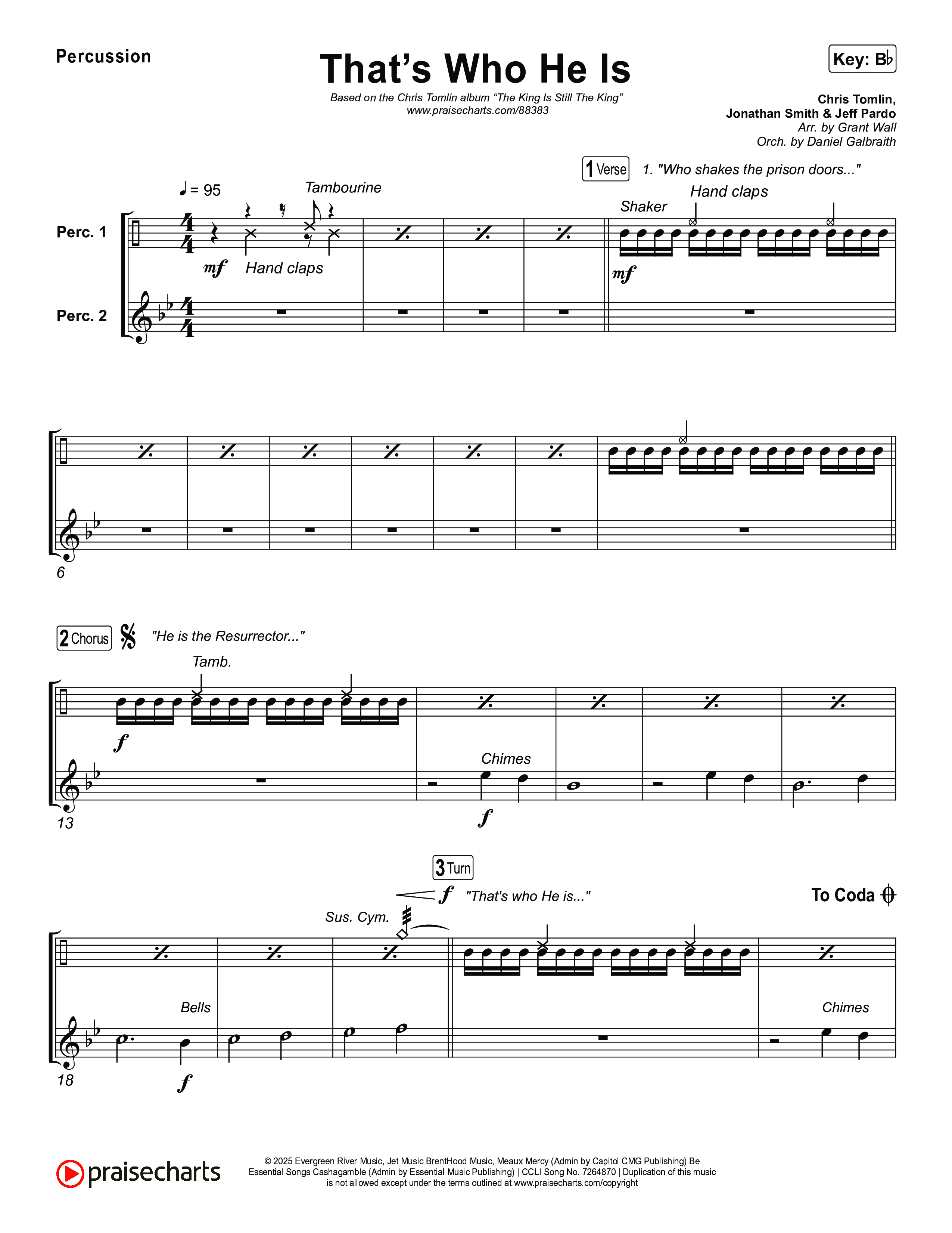 That's Who He Is Percussion (Chris Tomlin)