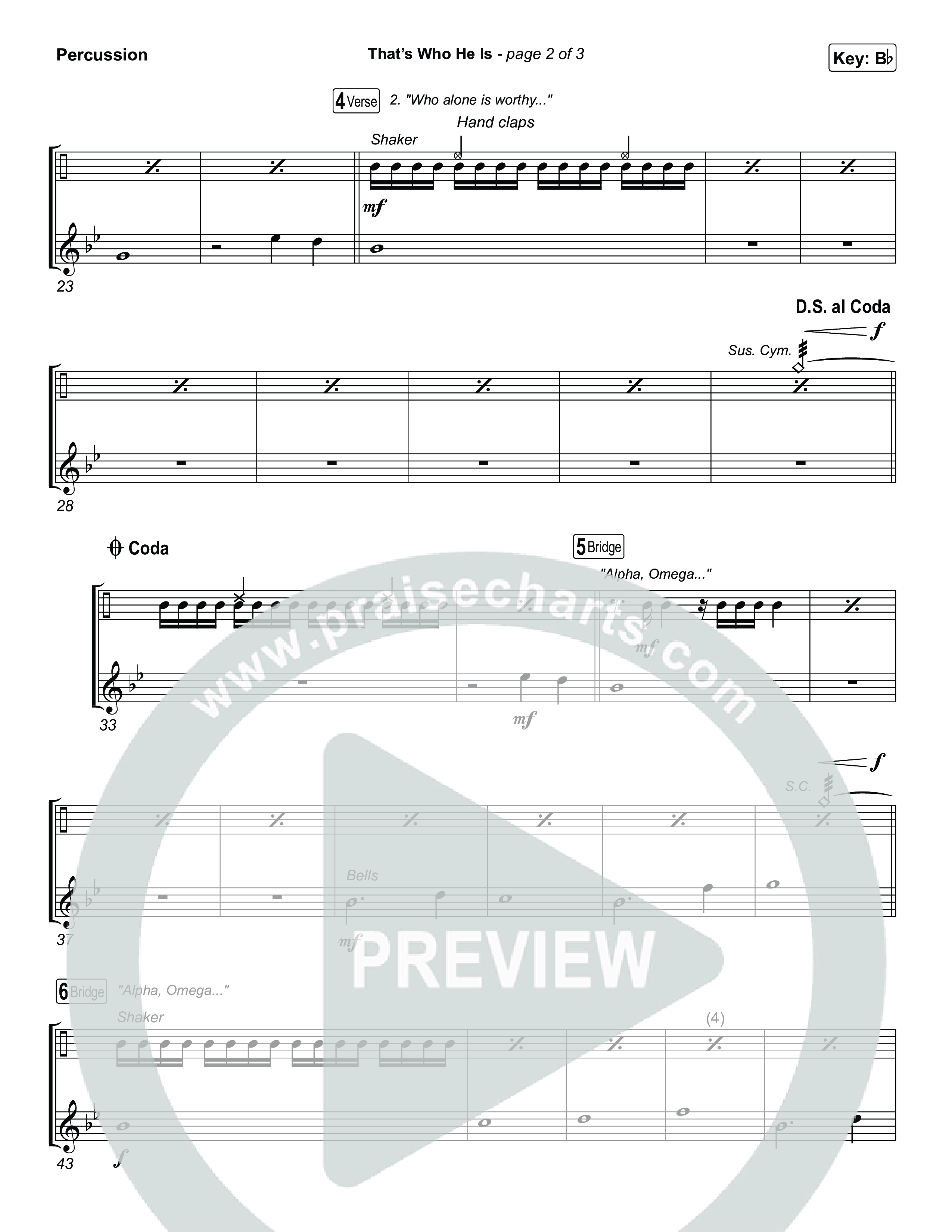 That's Who He Is Percussion (Chris Tomlin)