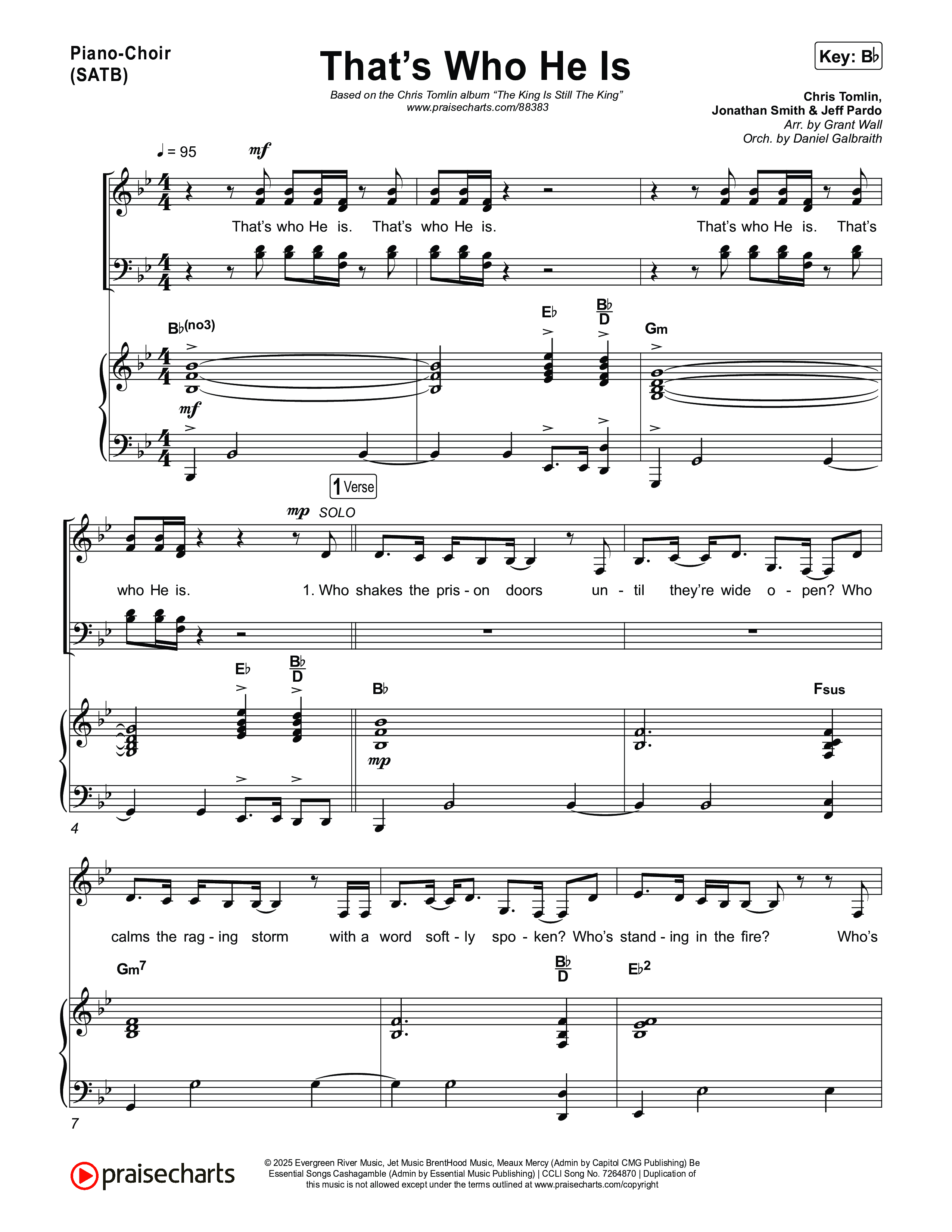 That's Who He Is Piano/Vocal Pack (Chris Tomlin)