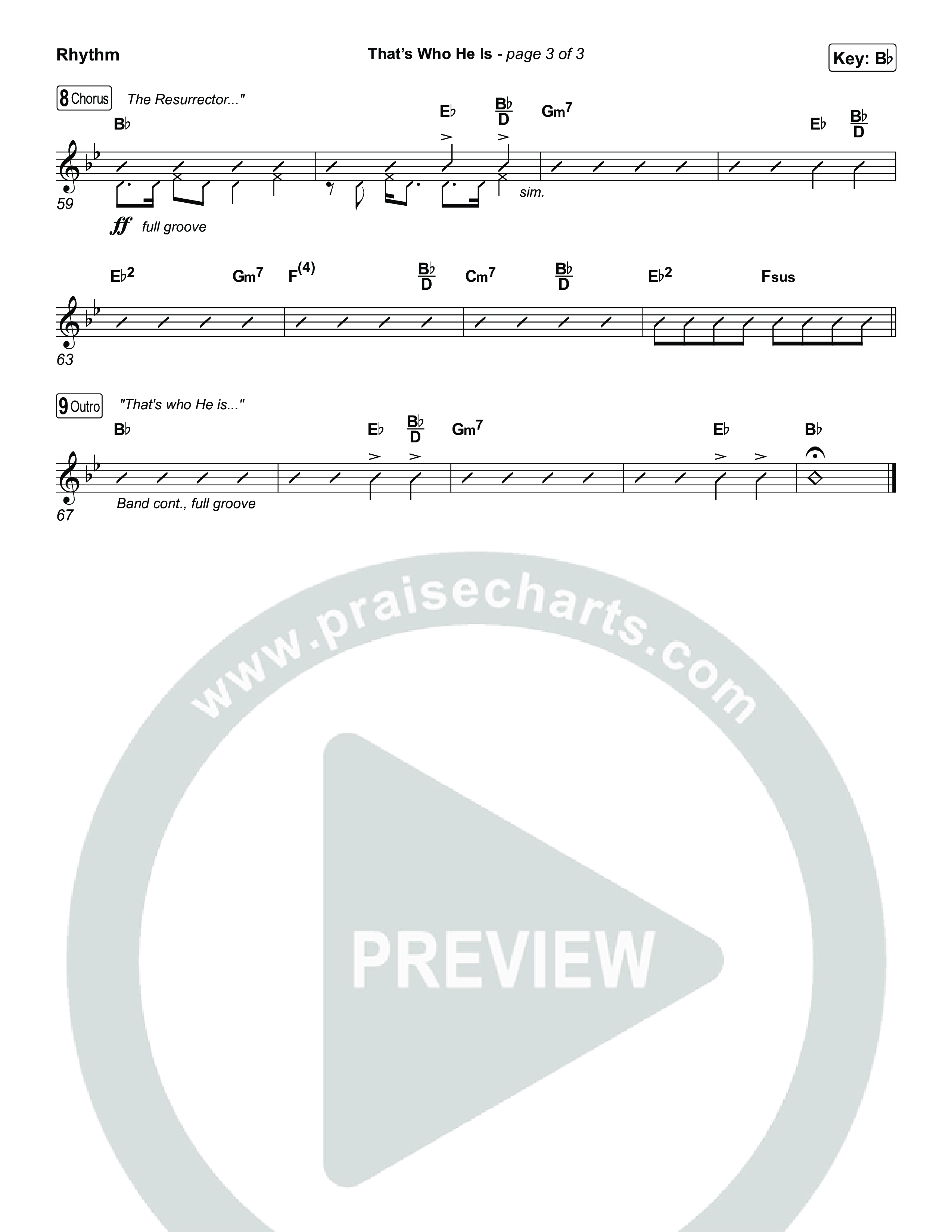 That's Who He Is Rhythm Chart (Chris Tomlin)