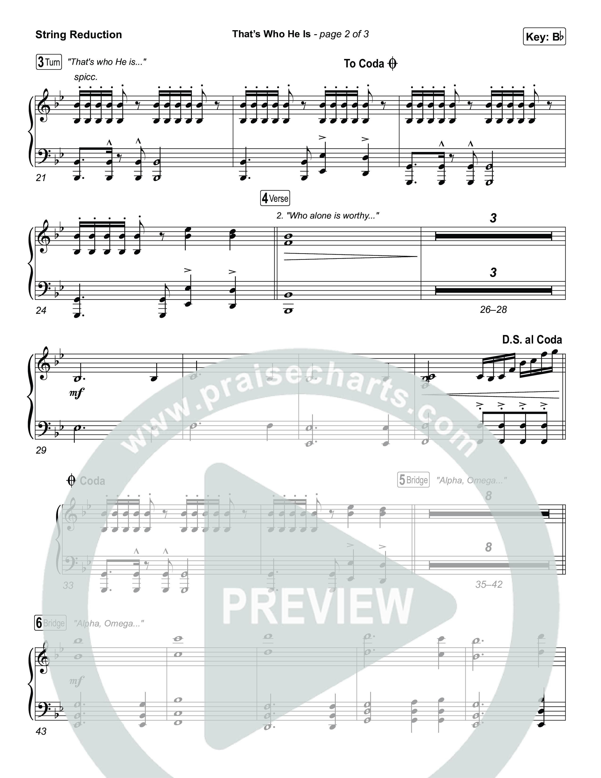 That's Who He Is String Reduction (Chris Tomlin)