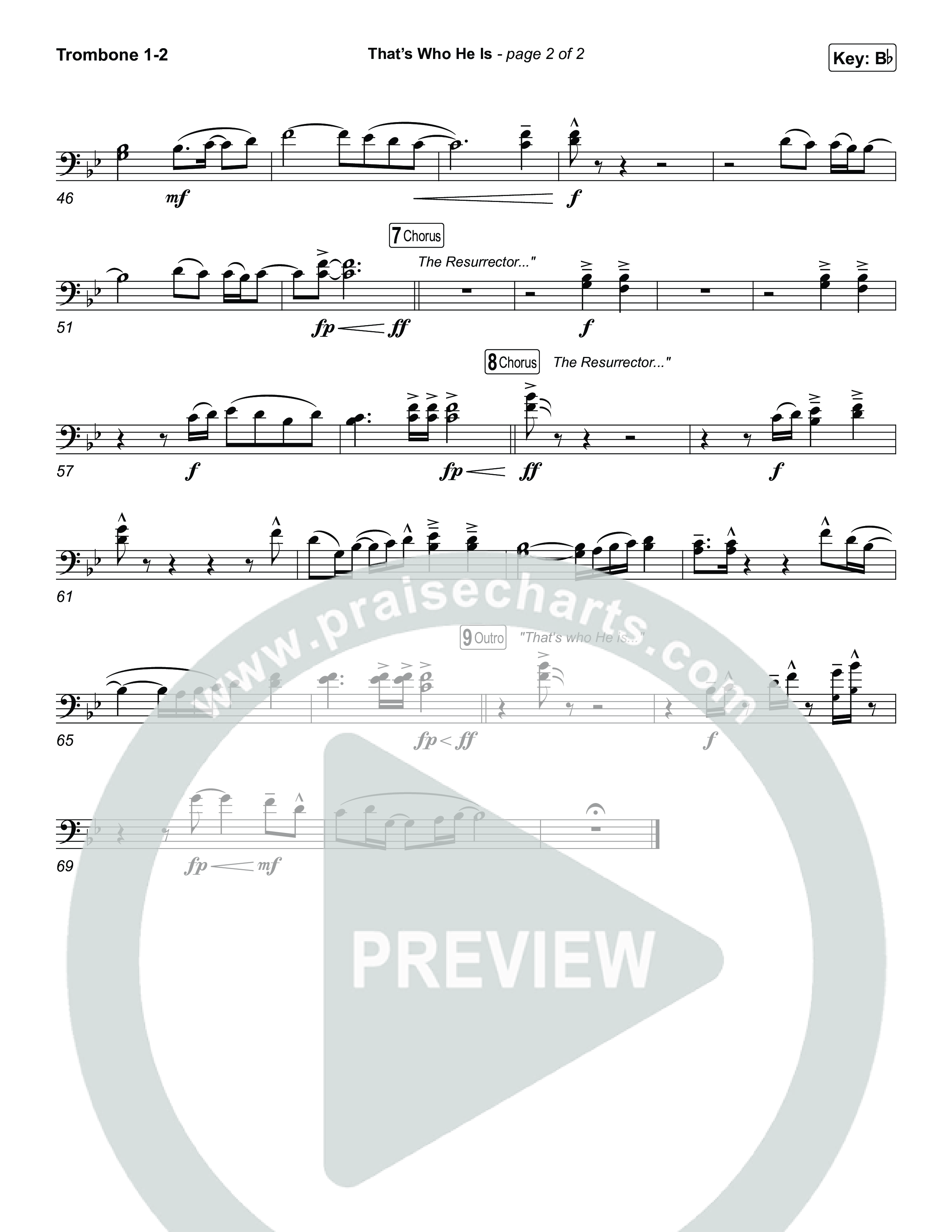 That's Who He Is Trombone 1/2 (Chris Tomlin)