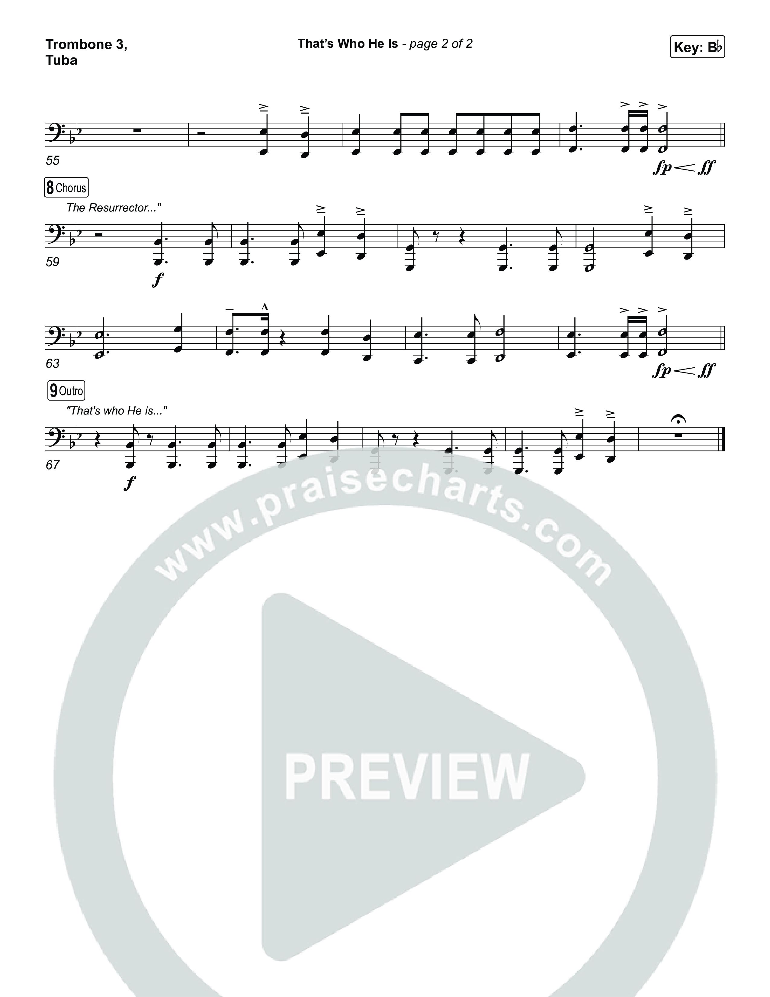 That's Who He Is Trombone 3/Tuba (Chris Tomlin)