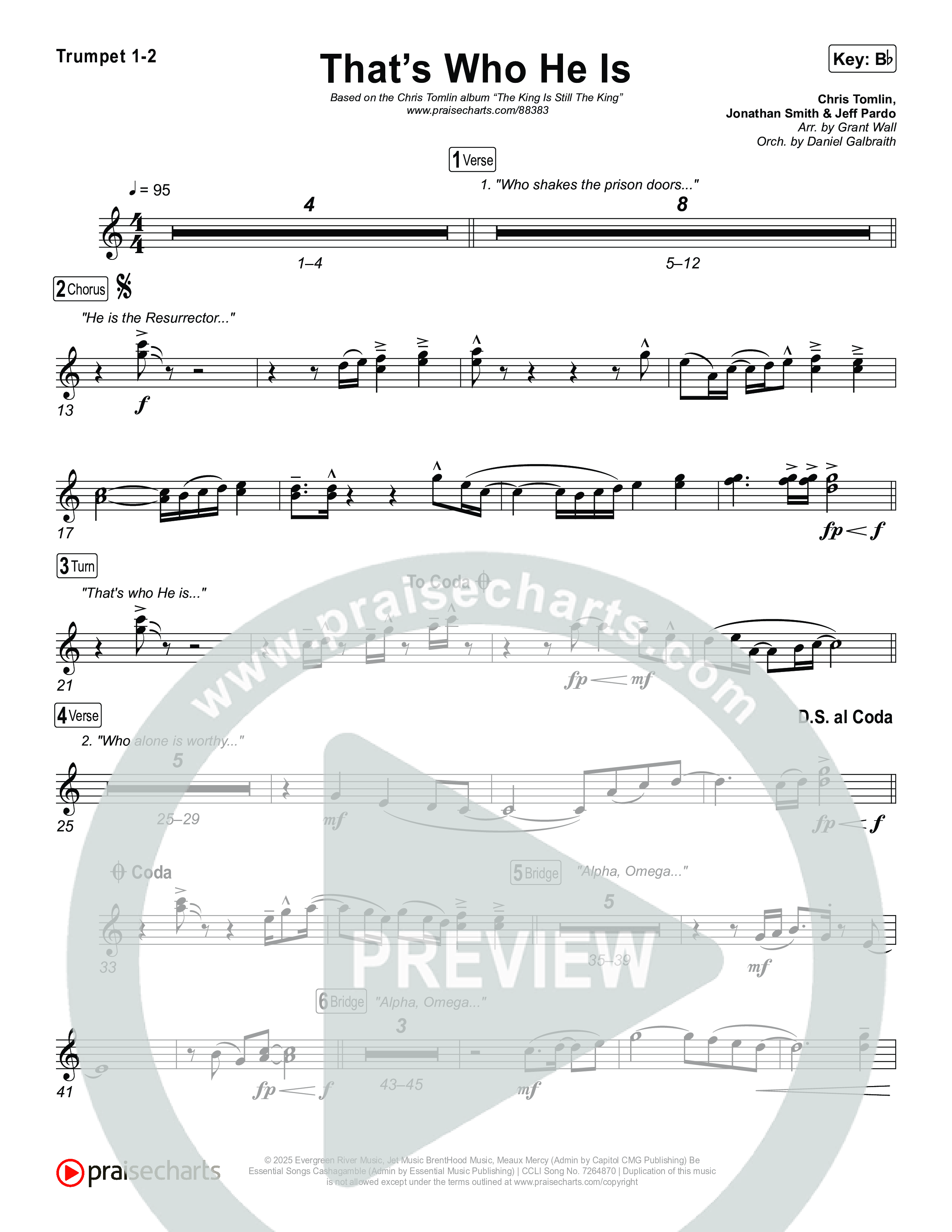 That's Who He Is Trumpet 1,2 (Chris Tomlin)