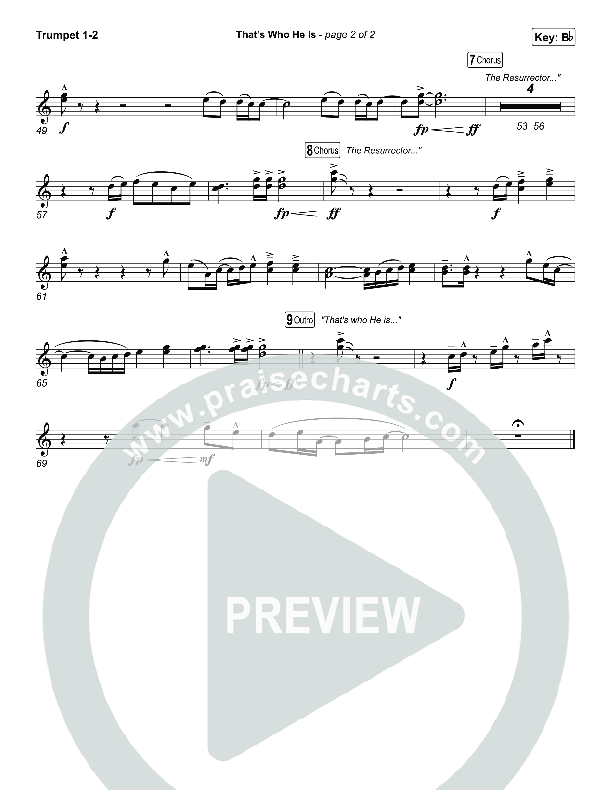 That's Who He Is Trumpet 1,2 (Chris Tomlin)