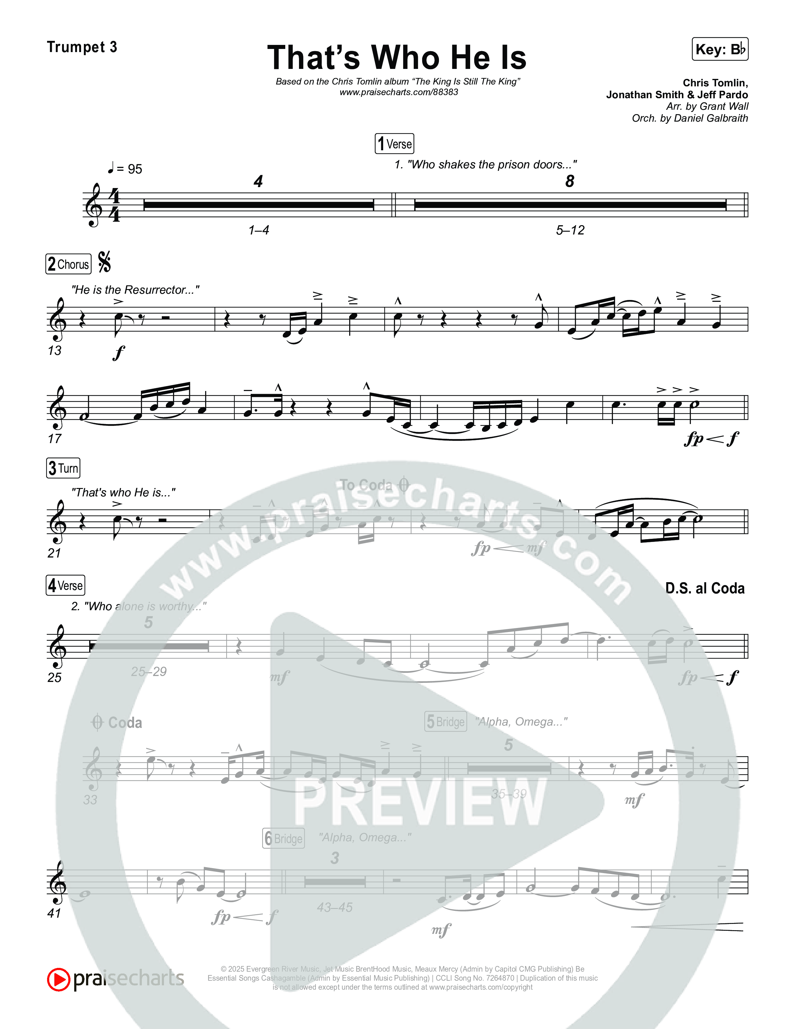 That's Who He Is Trumpet 1,2 (Chris Tomlin)