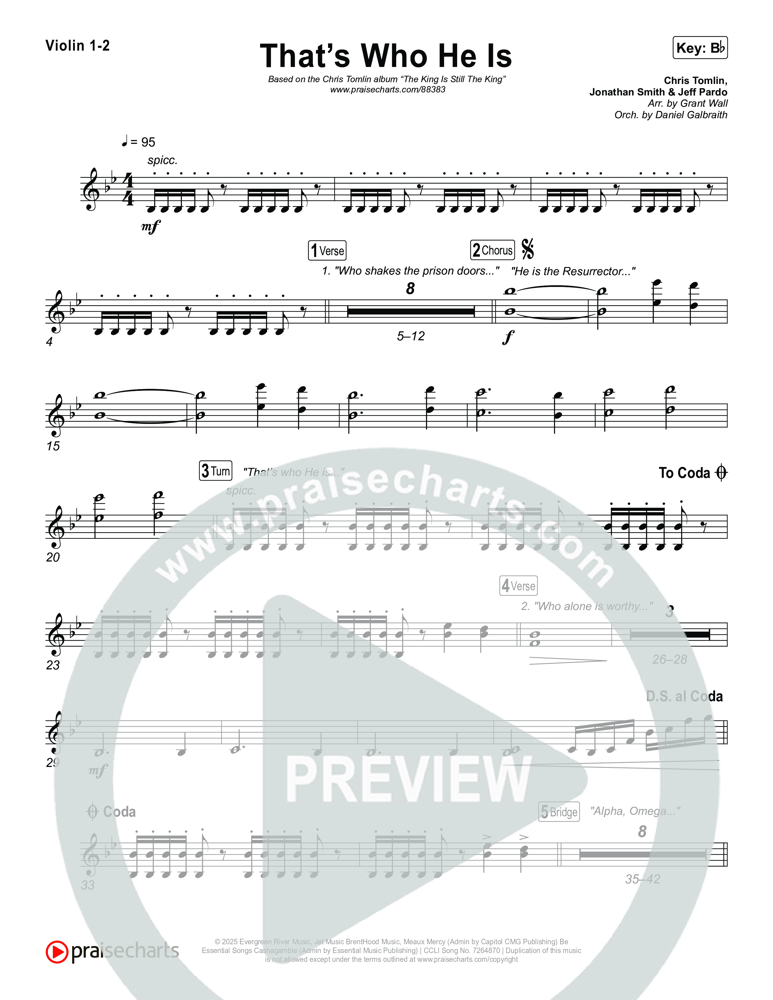 That's Who He Is String Pack (Chris Tomlin)