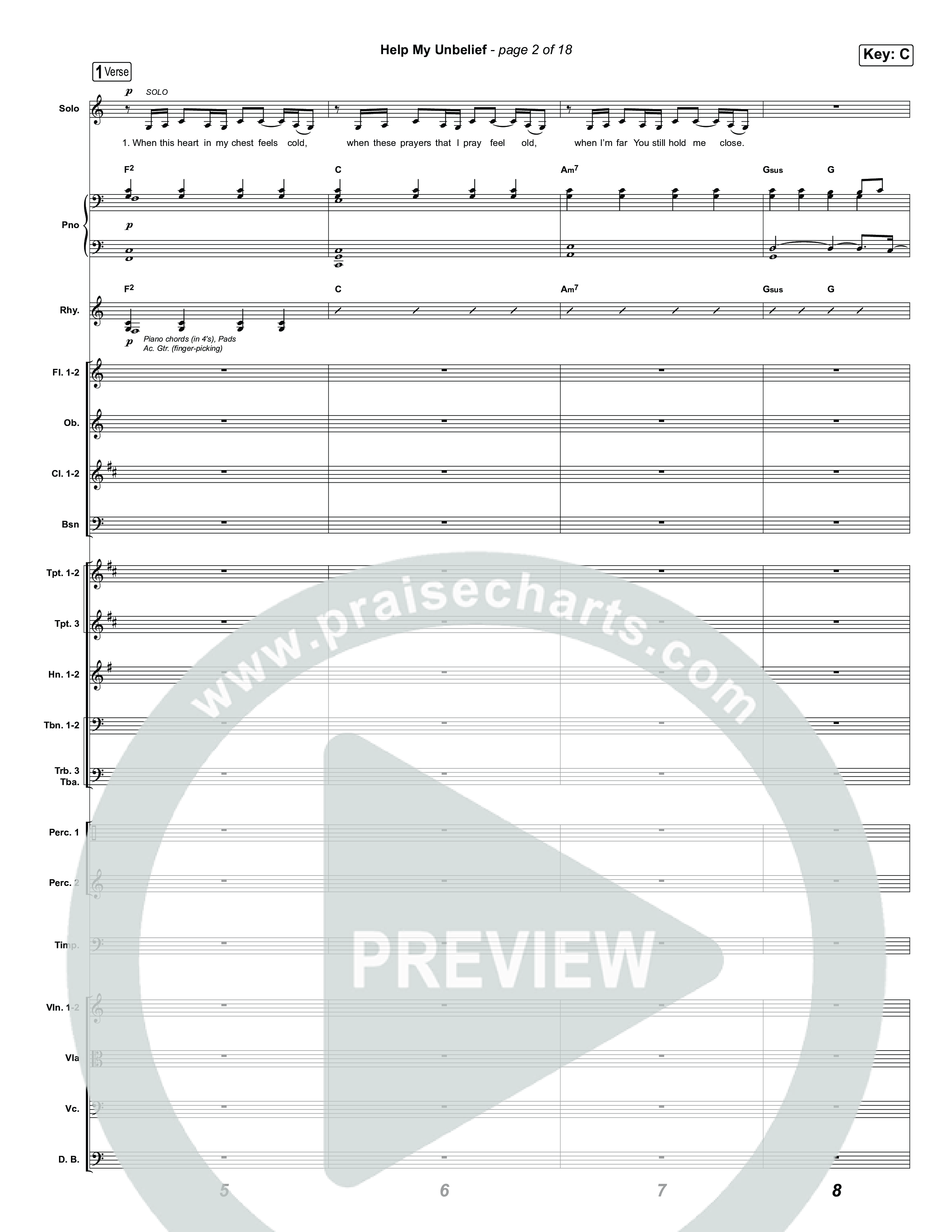 Help My Unbelief Orchestration (Chris Tomlin)