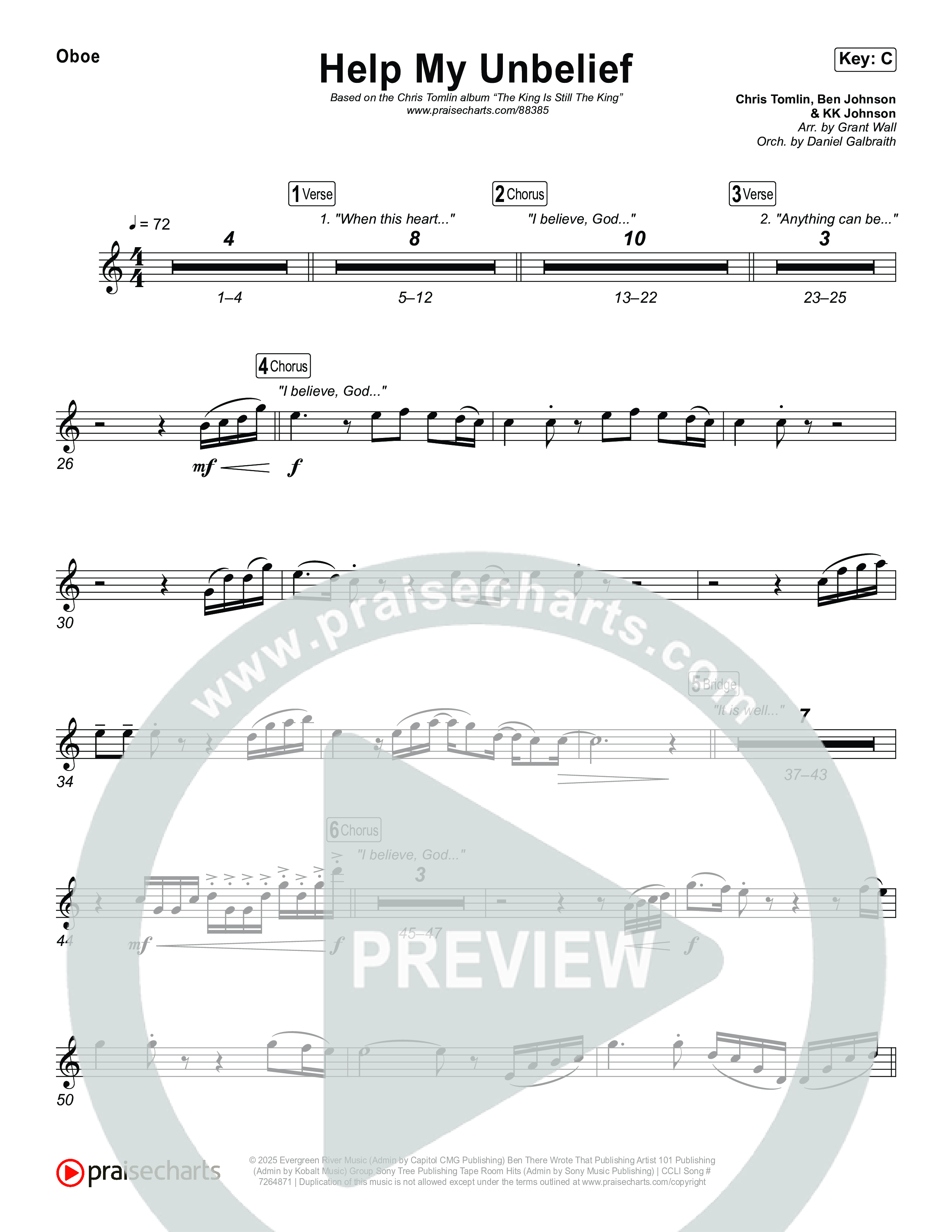 Help My Unbelief Wind Pack (Chris Tomlin)