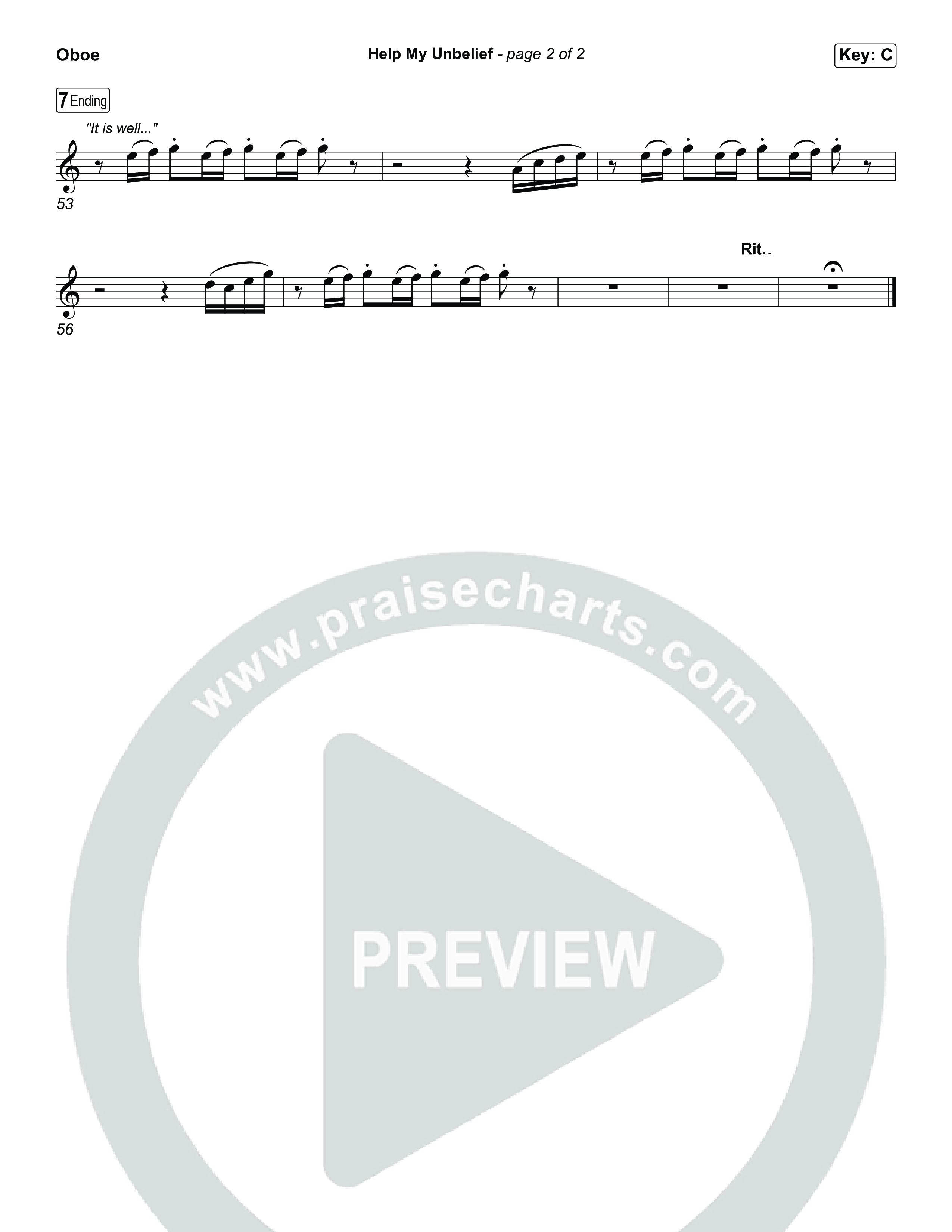 Help My Unbelief Oboe (Chris Tomlin)