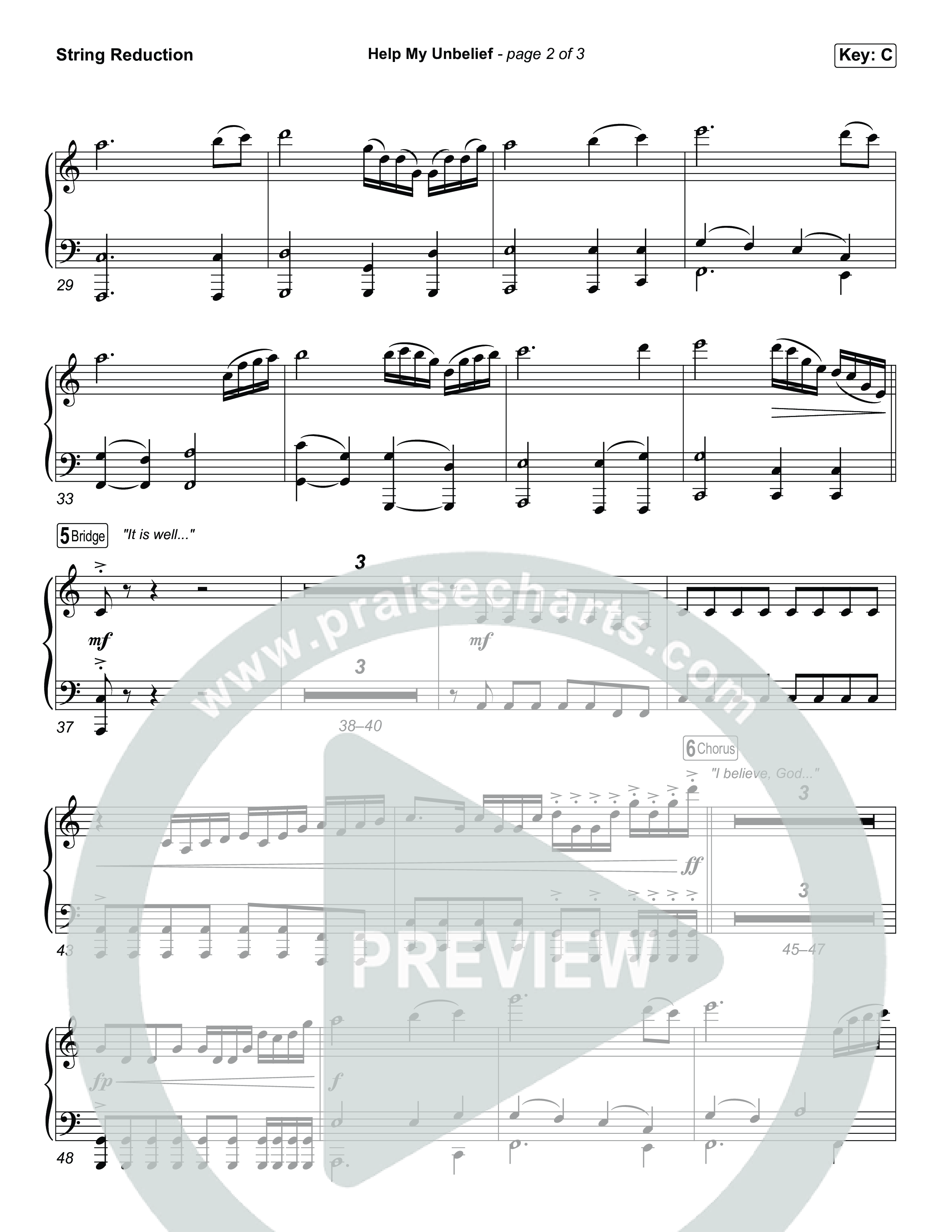 Help My Unbelief String Reduction (Chris Tomlin)