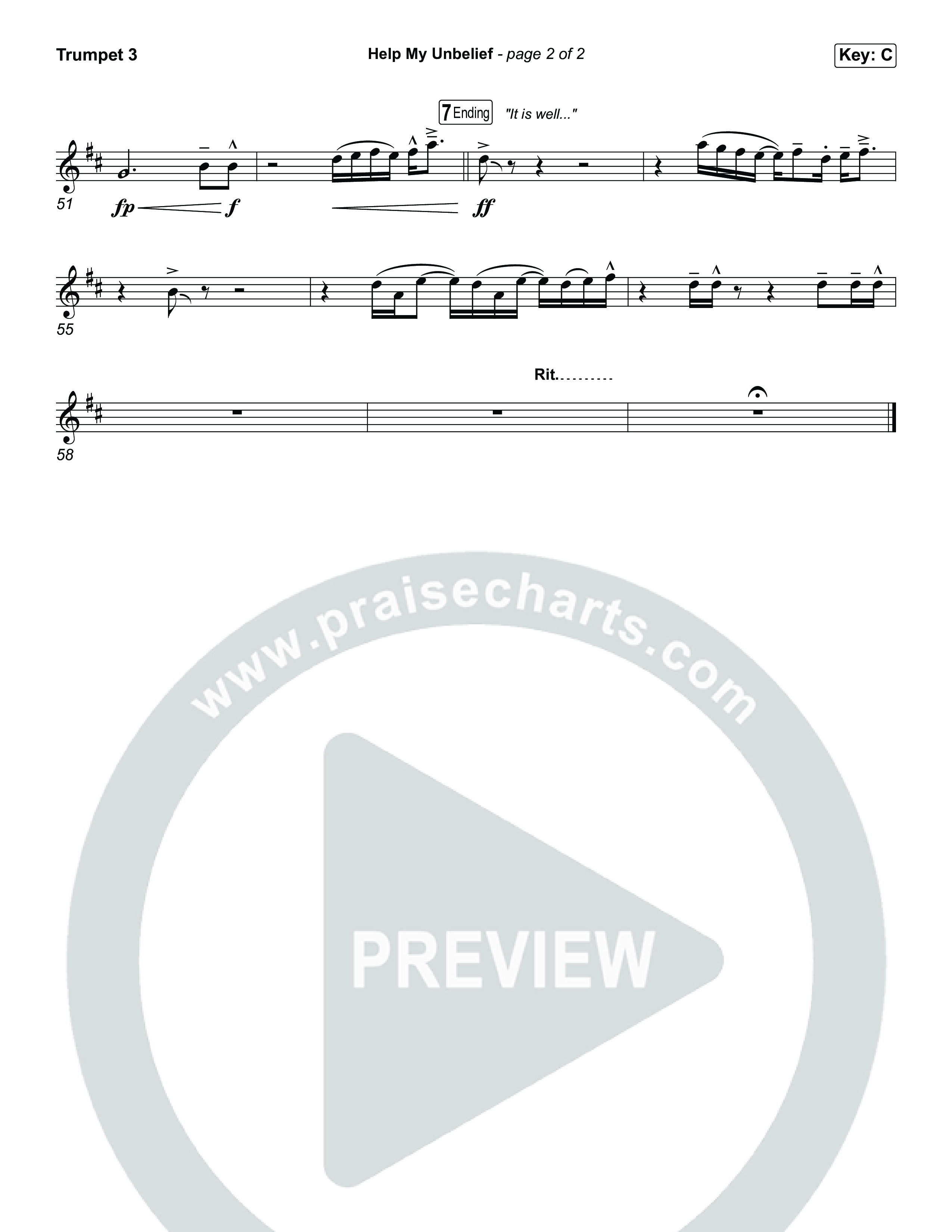 Help My Unbelief Trumpet 3 (Chris Tomlin)