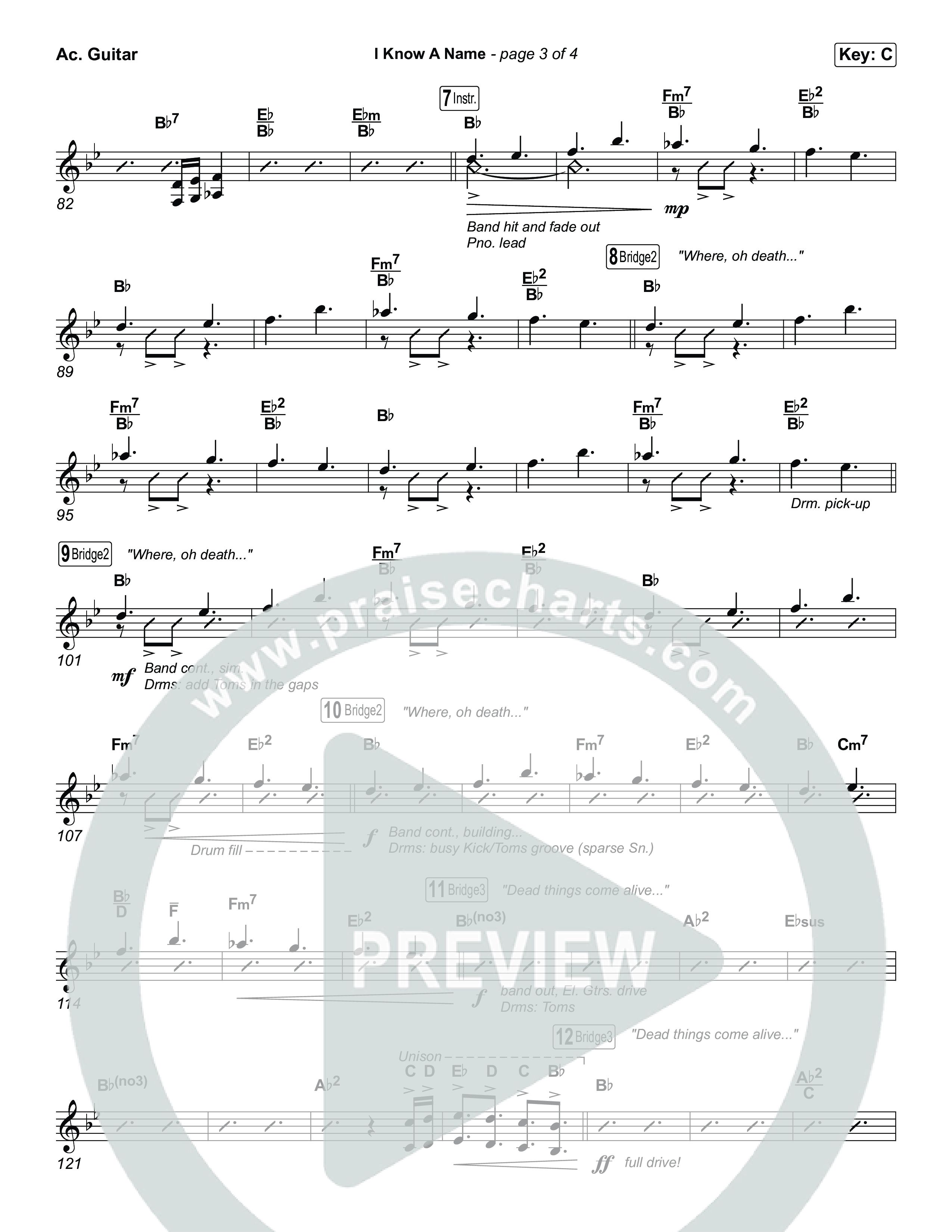 I Know A Name (Choral/SATB) Acoustic Guitar (Travis Cottrell / Arr. Mason Brown)