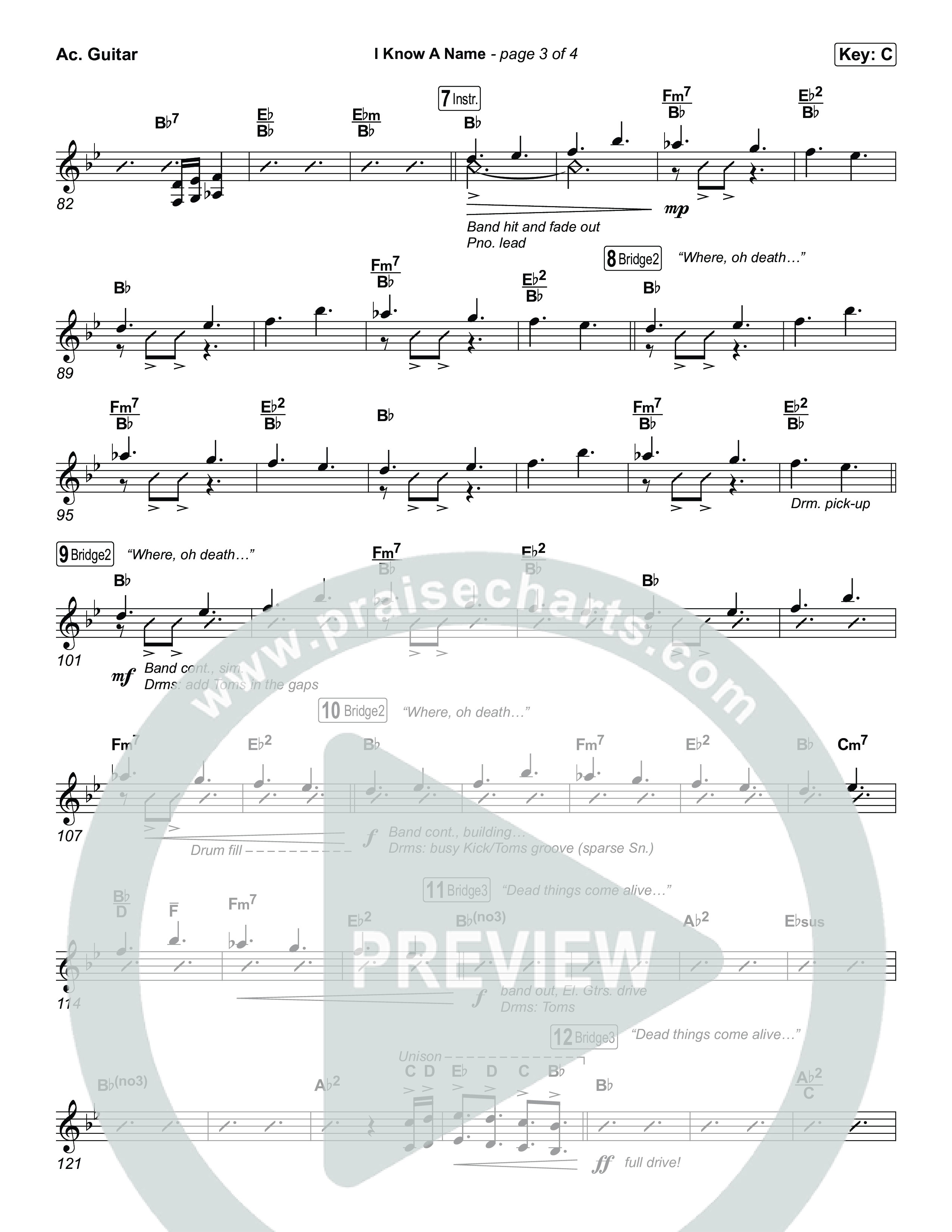 I Know A Name (Choral/SATB) Acoustic Guitar (Travis Cottrell / Arr. Mason Brown)
