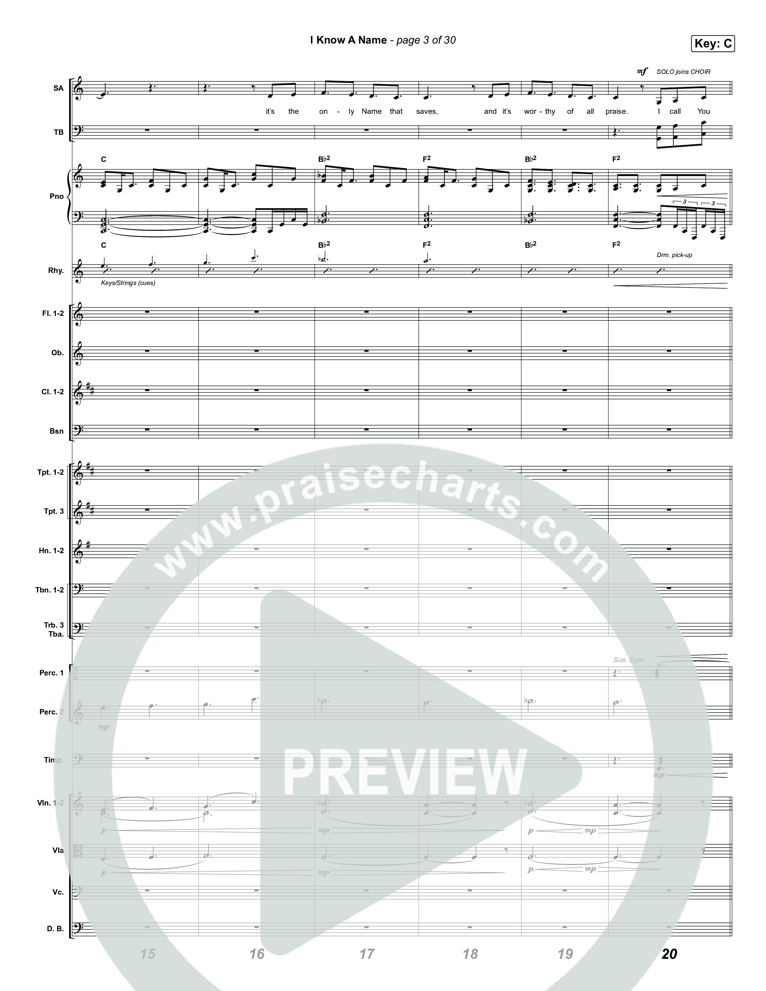 I Know A Name (Choral/SATB) Conductor's Score (Travis Cottrell / Arr. Mason Brown)