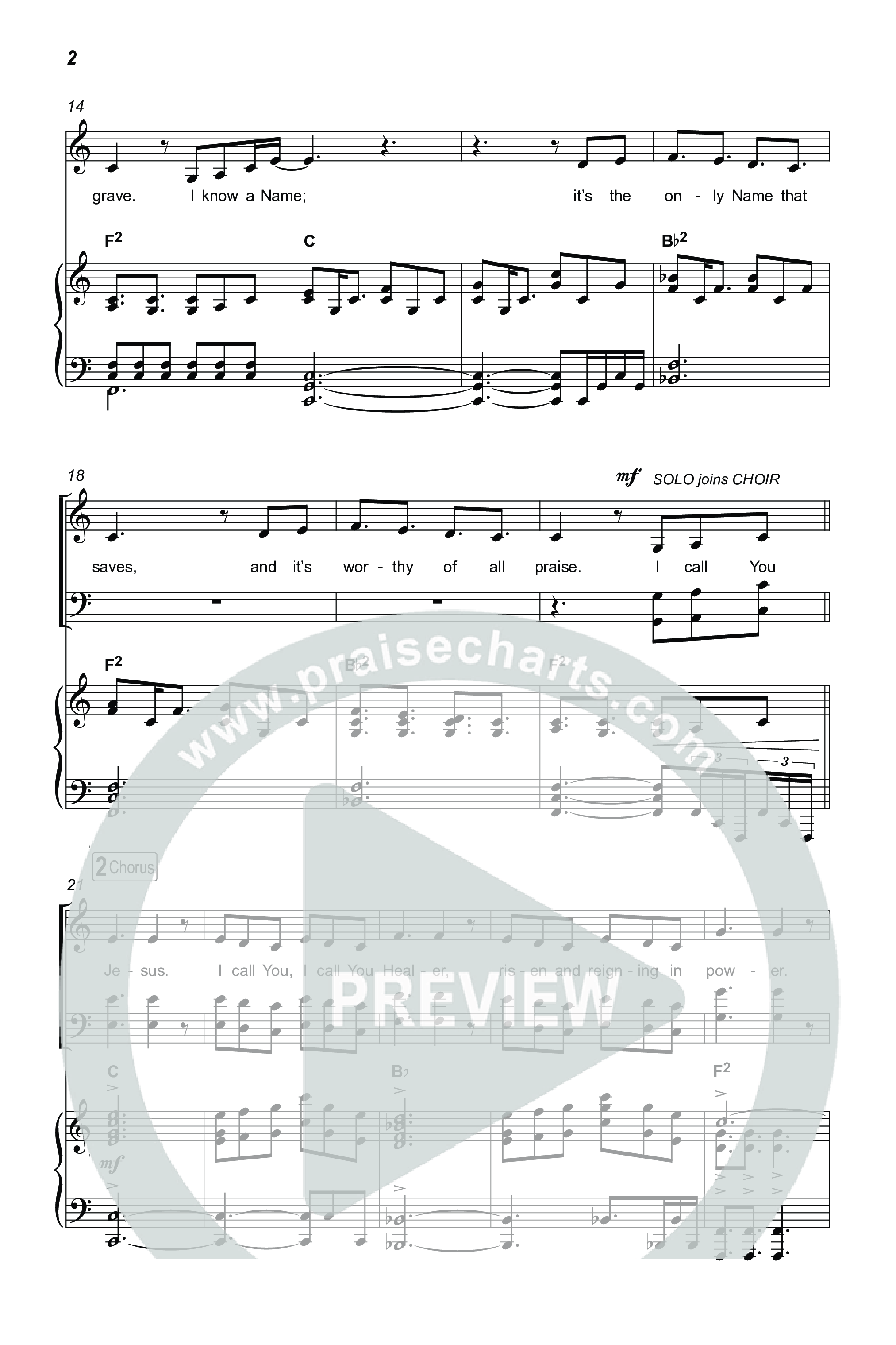 I Know A Name (Choral/SATB) Octavo (SATB & Pno) (Travis Cottrell / Arr. Mason Brown)