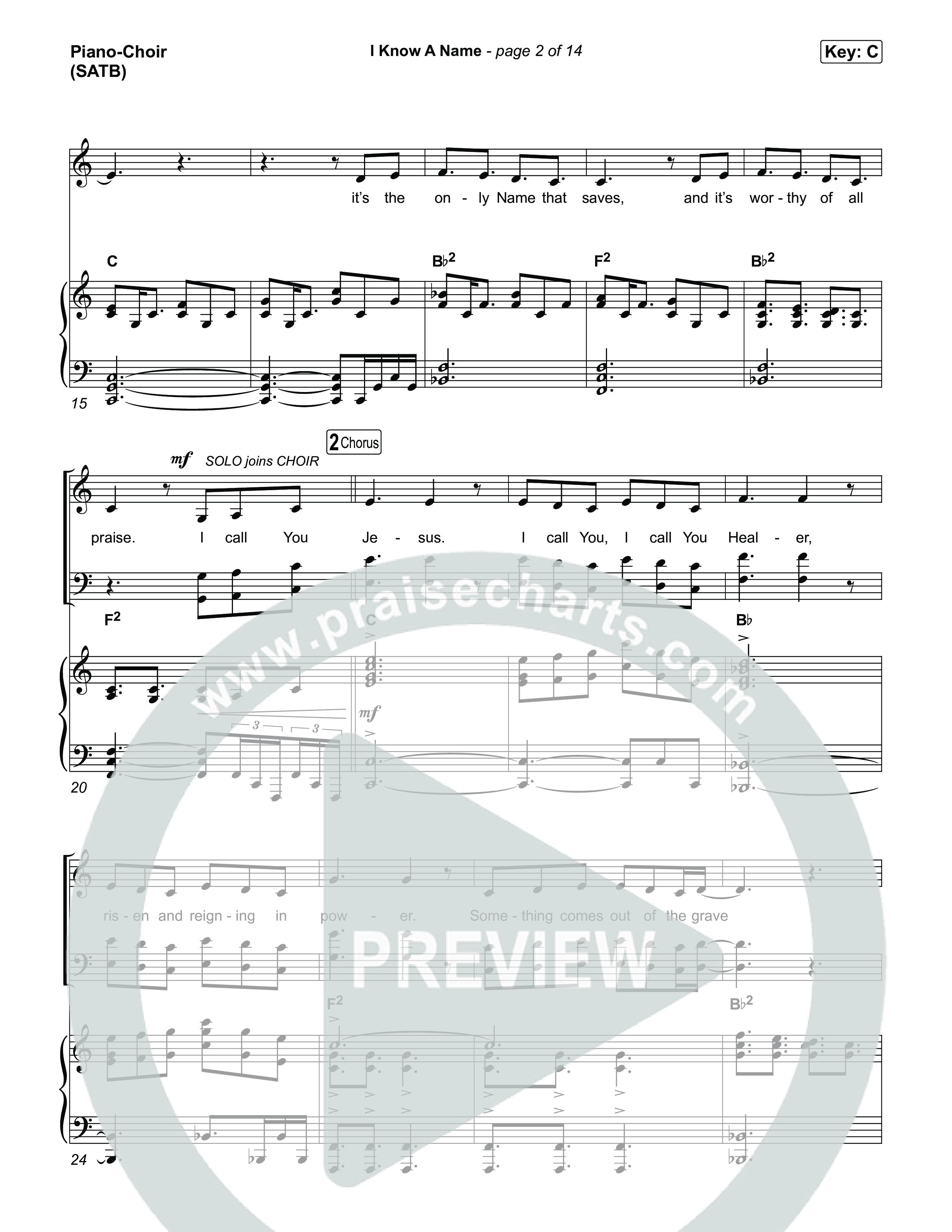 I Know A Name (Choral/SATB) Piano/Vocal (SATB) (Travis Cottrell / Arr. Mason Brown)