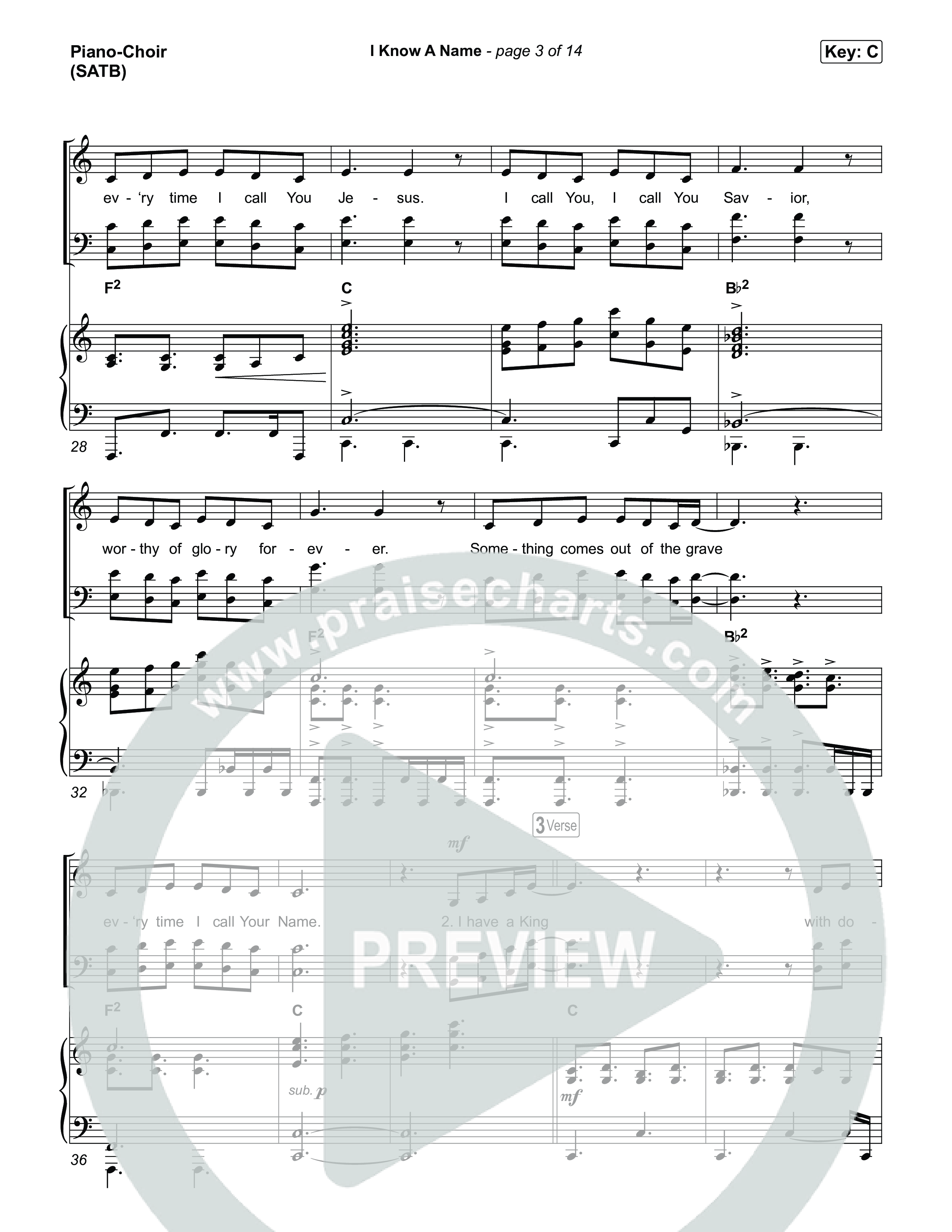 I Know A Name (Choral/SATB) Piano/Vocal (SATB) (Travis Cottrell / Arr. Mason Brown)