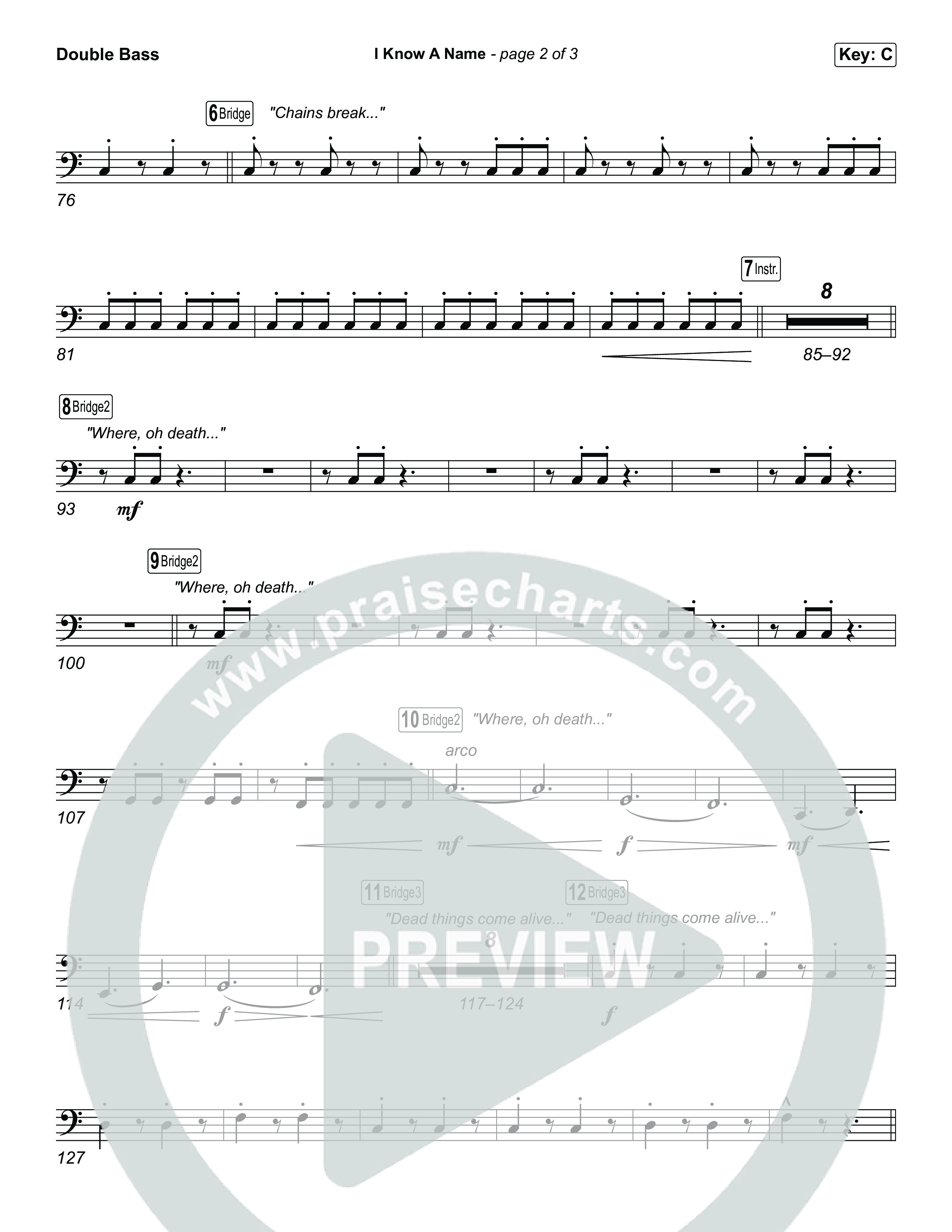 I Know A Name (Choral/SATB) String Bass (Travis Cottrell / Arr. Mason Brown)