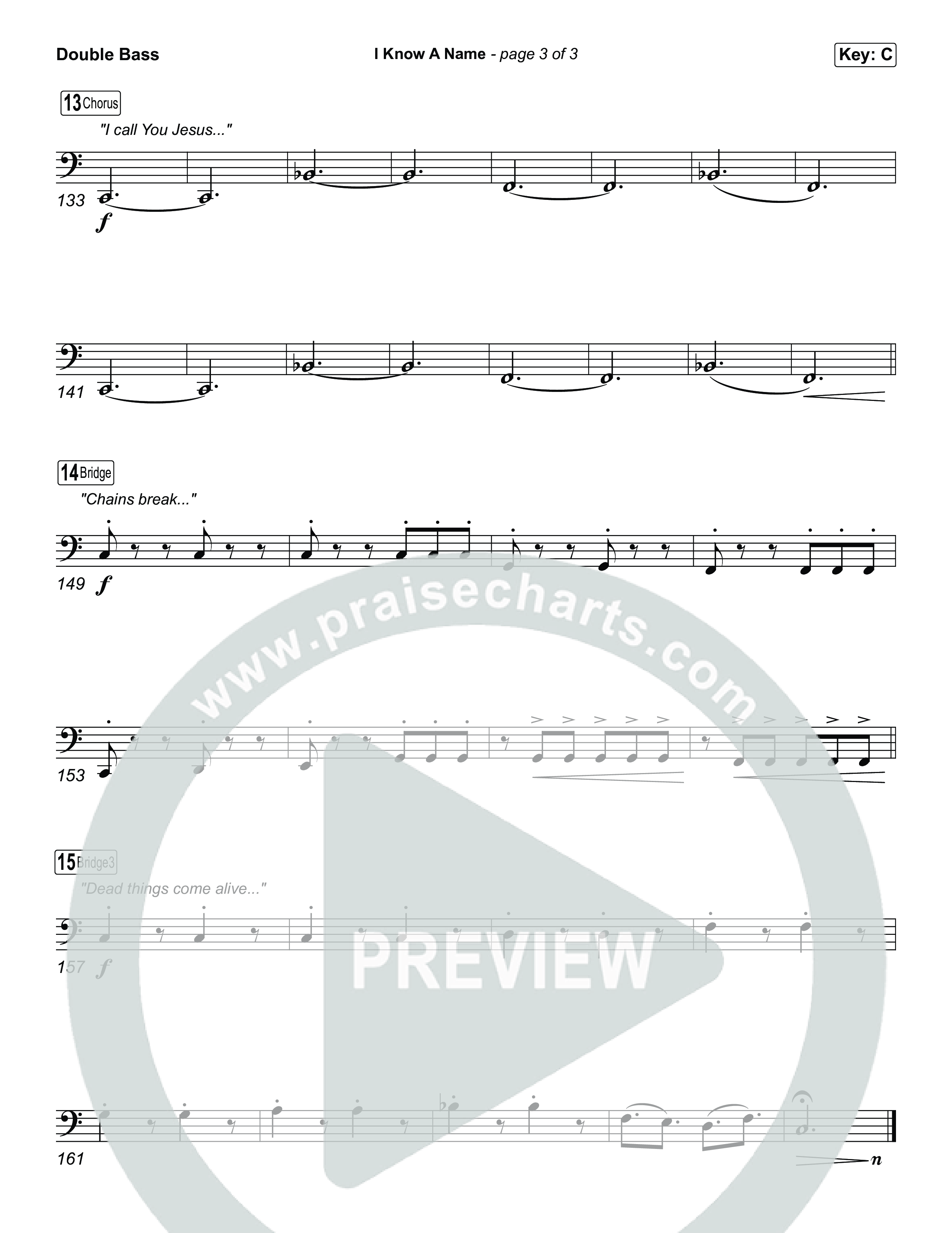I Know A Name (Choral/SATB) String Bass (Travis Cottrell / Arr. Mason Brown)