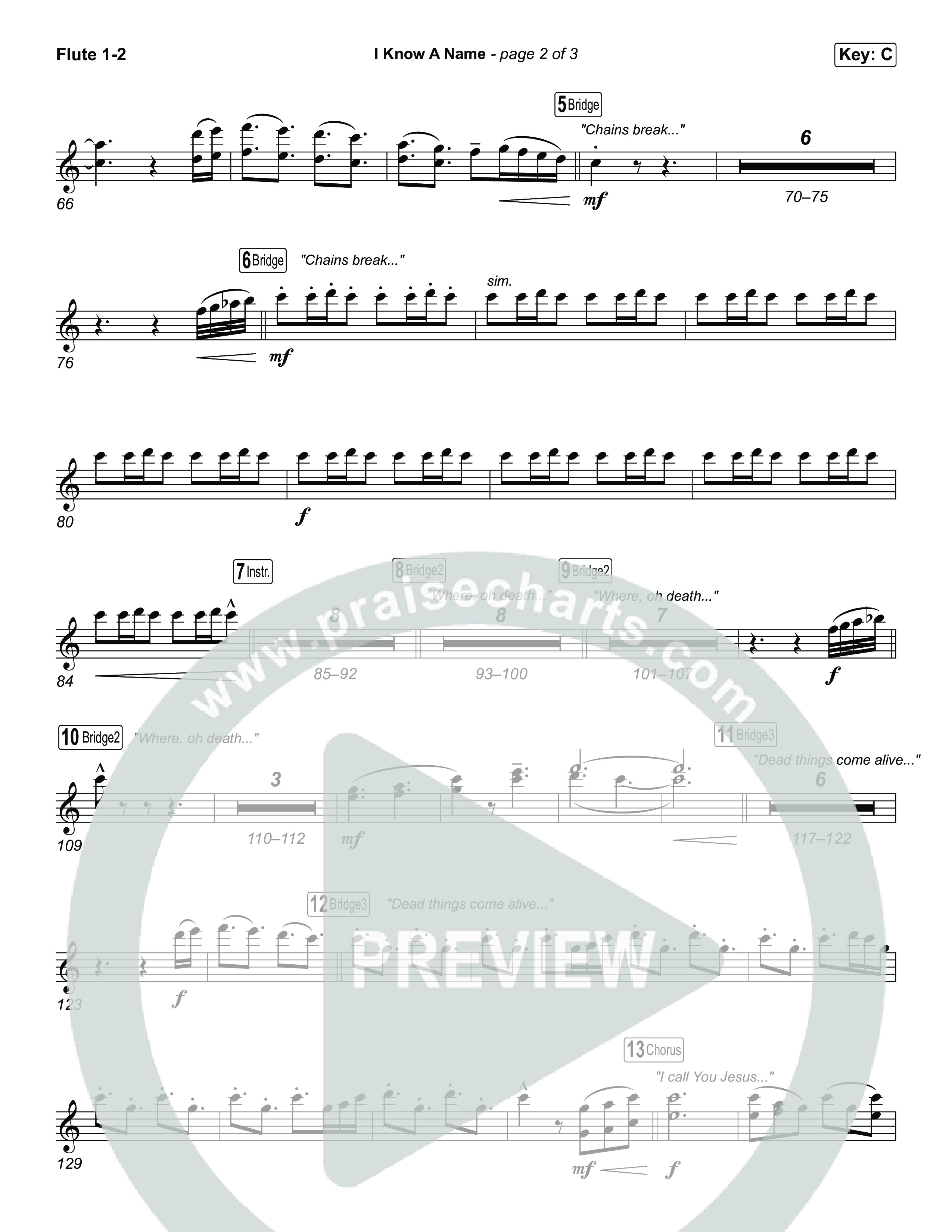 I Know A Name (Choral/SATB) Flute 1,2 (Travis Cottrell / Arr. Mason Brown)