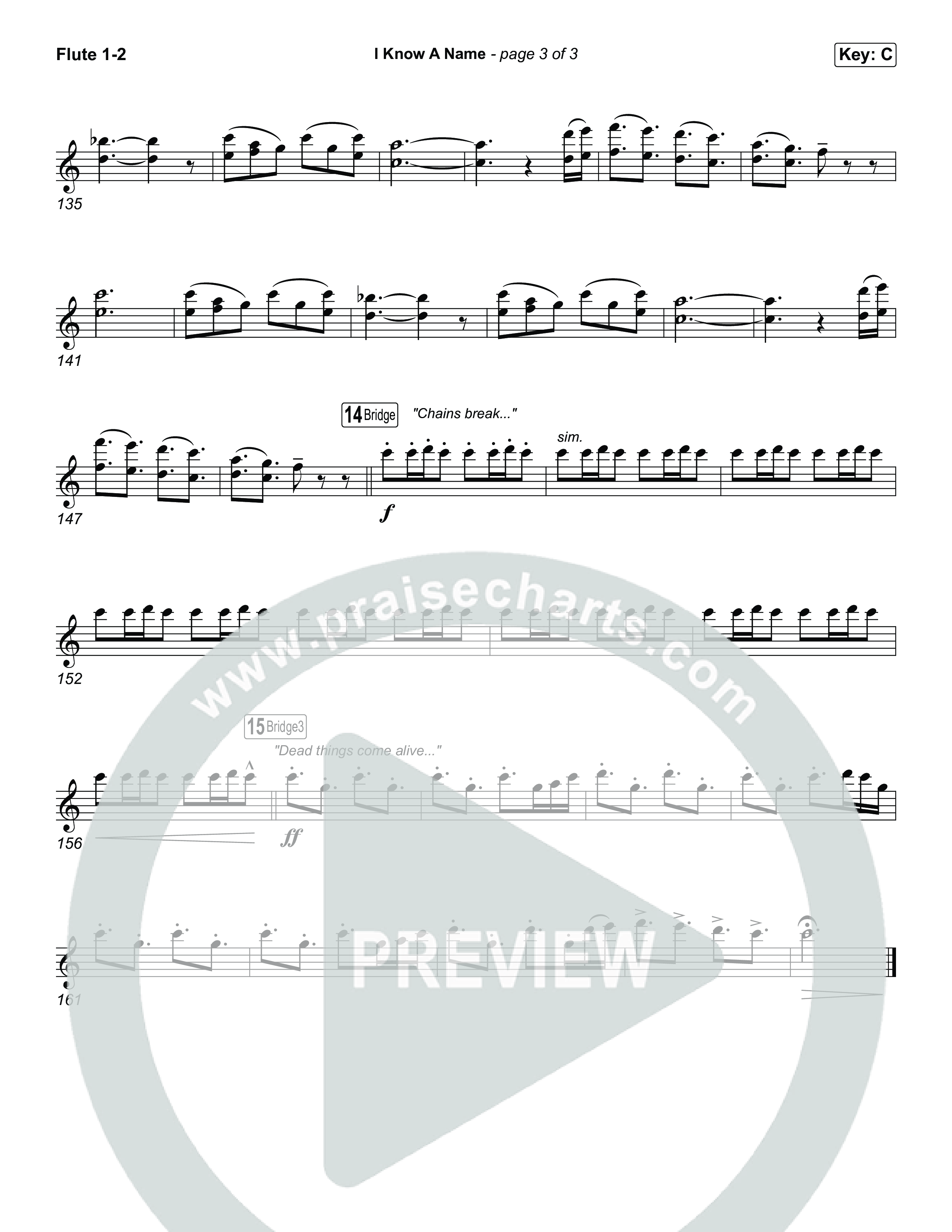 I Know A Name (Choral/SATB) Flute 1,2 (Travis Cottrell / Arr. Mason Brown)