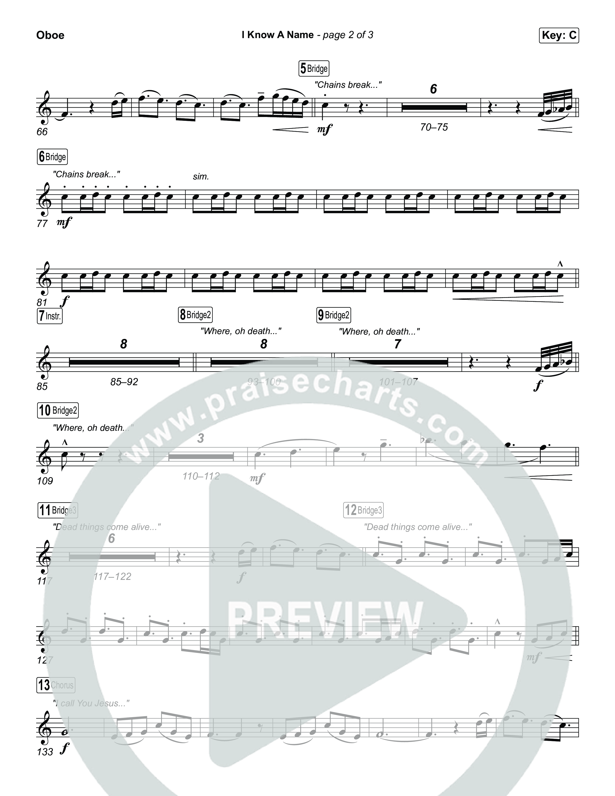 I Know A Name (Choral/SATB) Oboe (Travis Cottrell / Arr. Mason Brown)