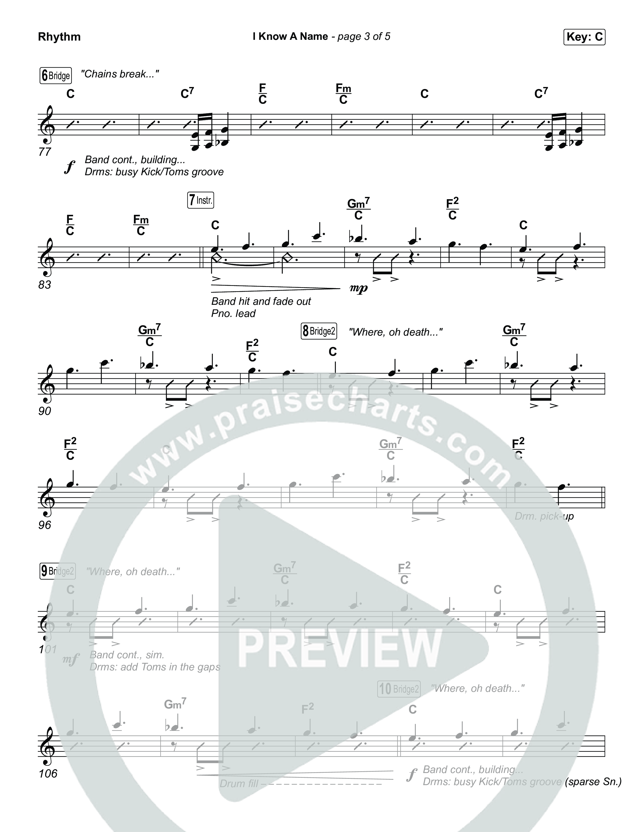 I Know A Name (Choral/SATB) Rhythm Pack (Travis Cottrell / Arr. Mason Brown)