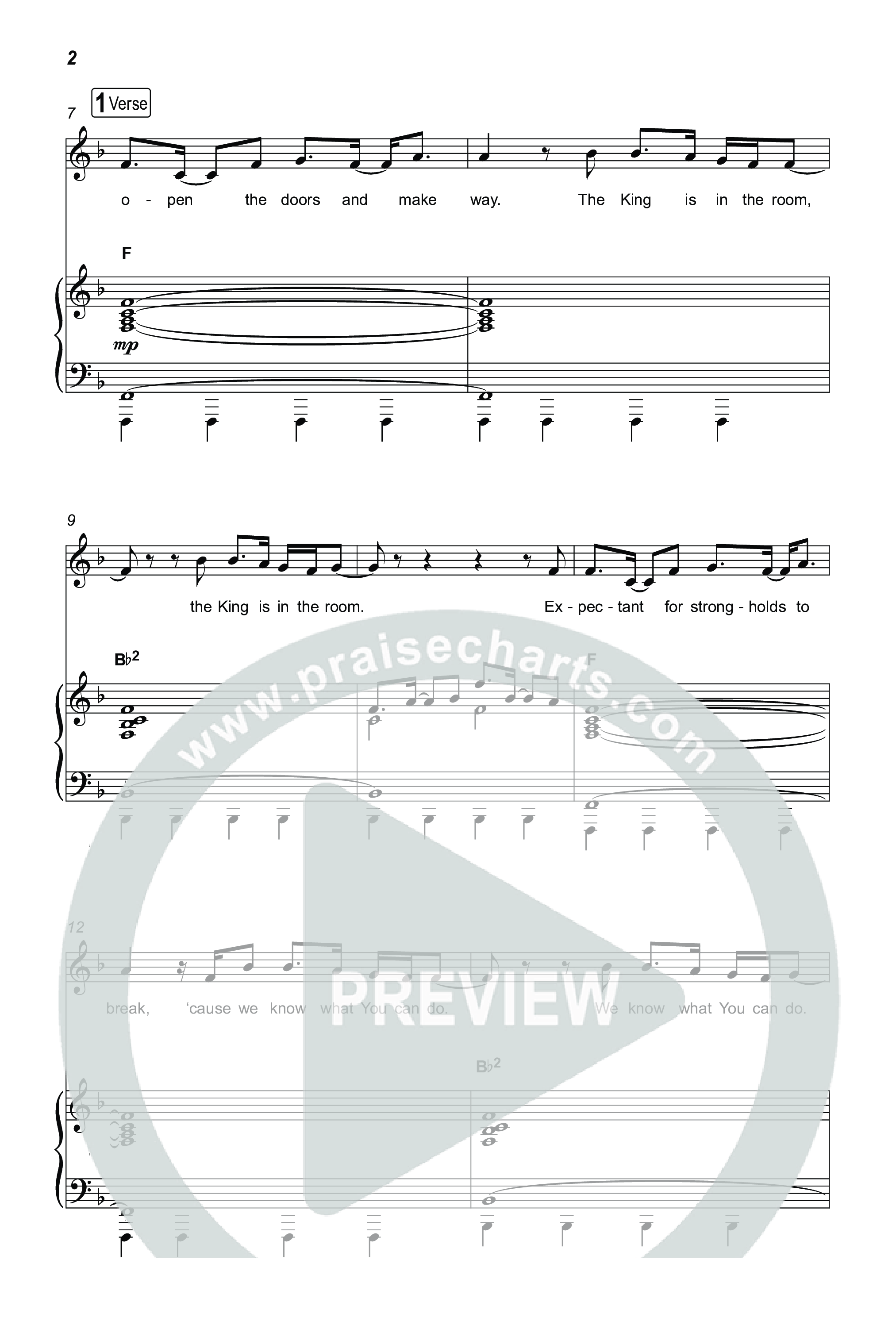 The King Is In The Room (Choral/SATB) Octavo (SATB & Pno) (Travis Cottrell / Arr. Mason Brown)