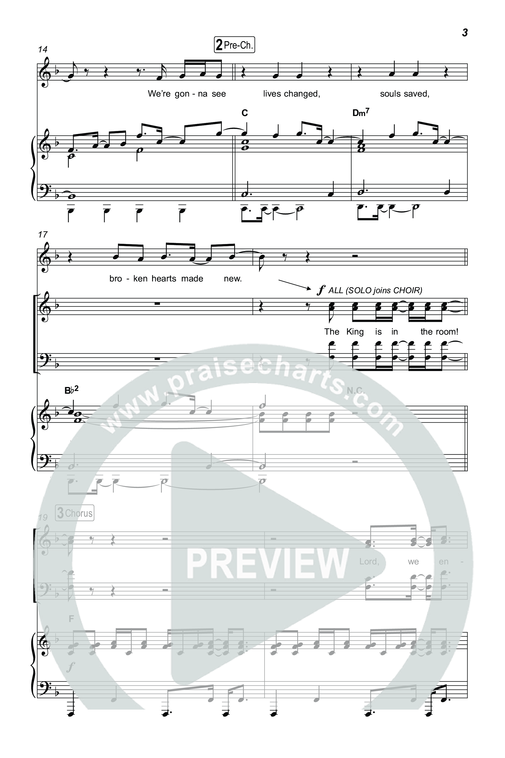 The King Is In The Room (Choral/SATB) Octavo (SATB & Pno) (Travis Cottrell / Arr. Mason Brown)