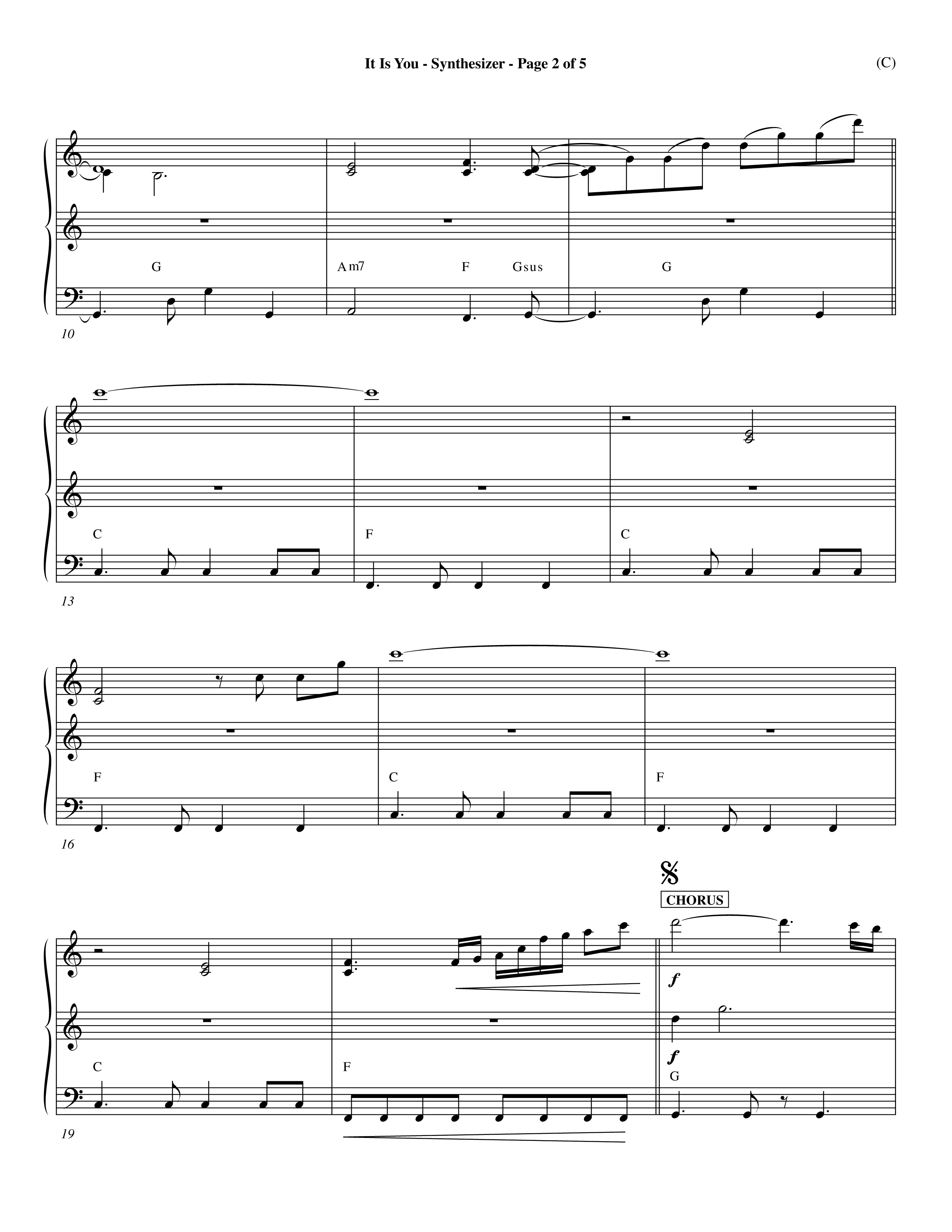 It Is You (Choral Anthem SATB) Synth (Word Music Choral / Orch. Dave Williamson)