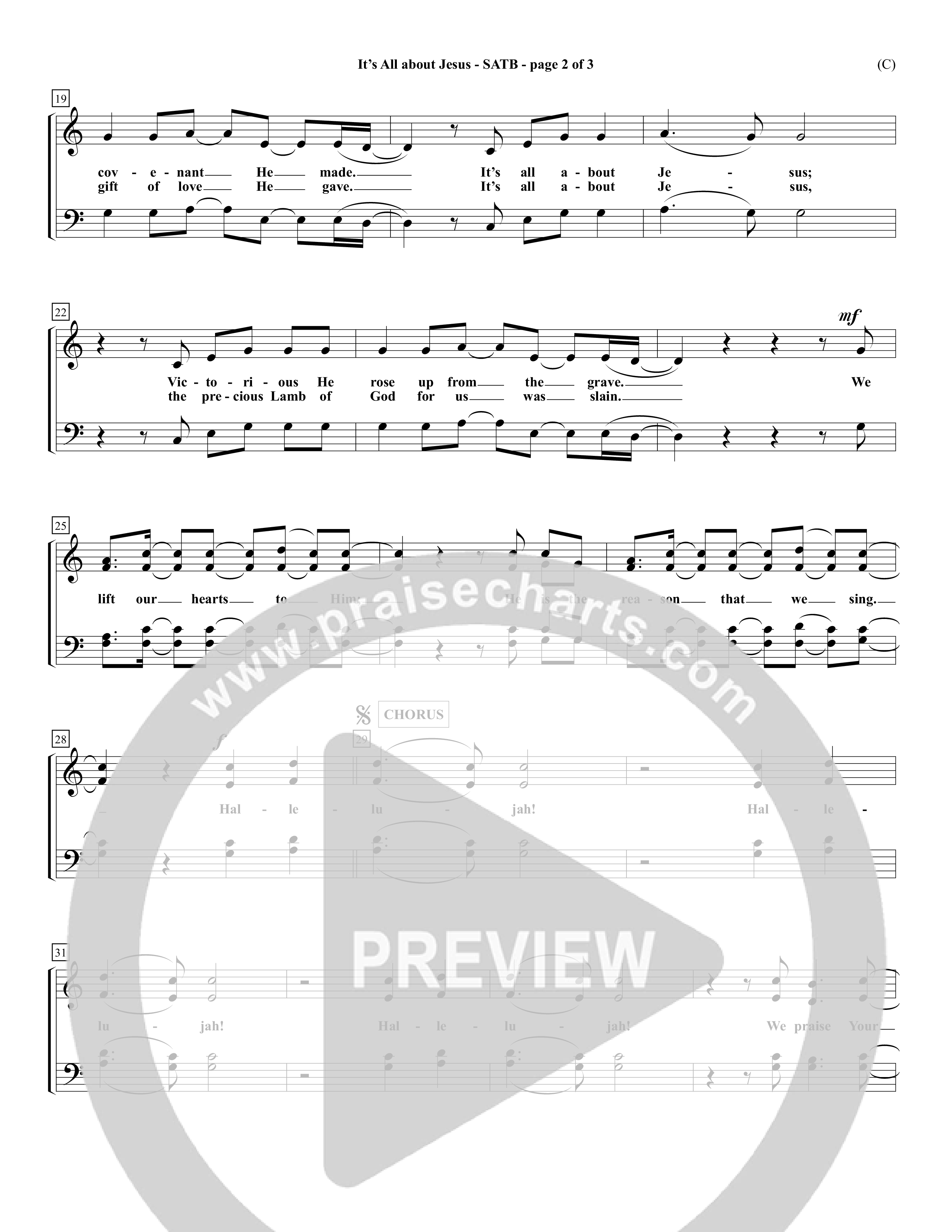 It's All About Jesus (Choral Anthem SATB) Choir Sheet (SATB) (Word Music Choral / Orch. David Winkler)