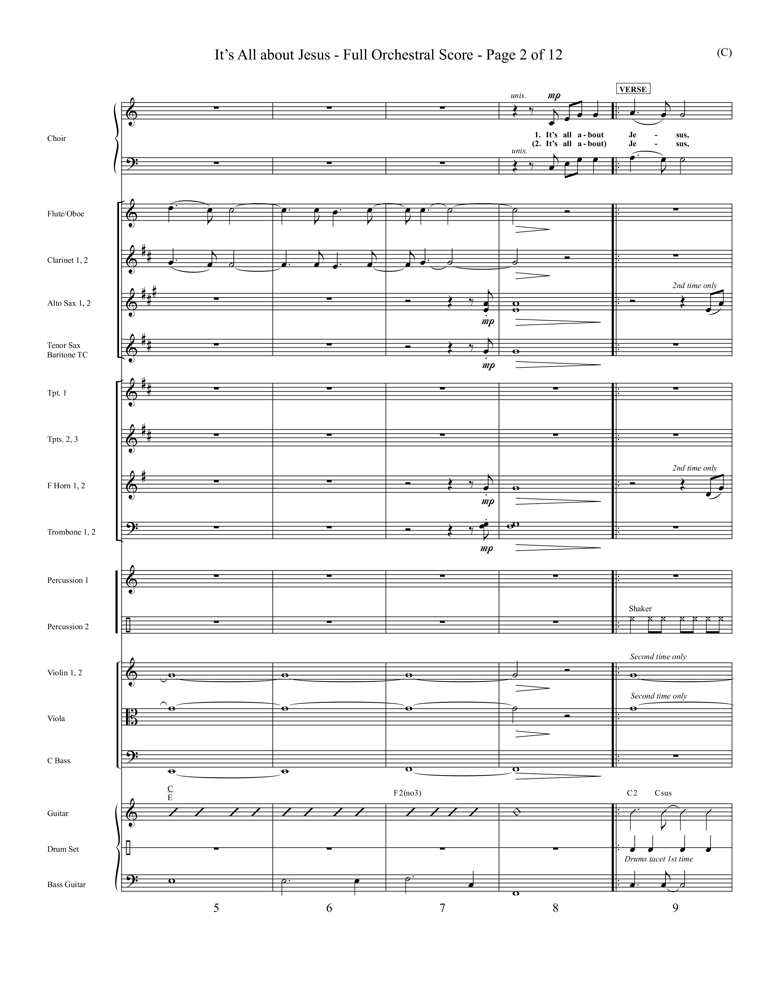It's All About Jesus (Choral Anthem SATB) Orchestration (Word Music Choral / Orch. David Winkler)