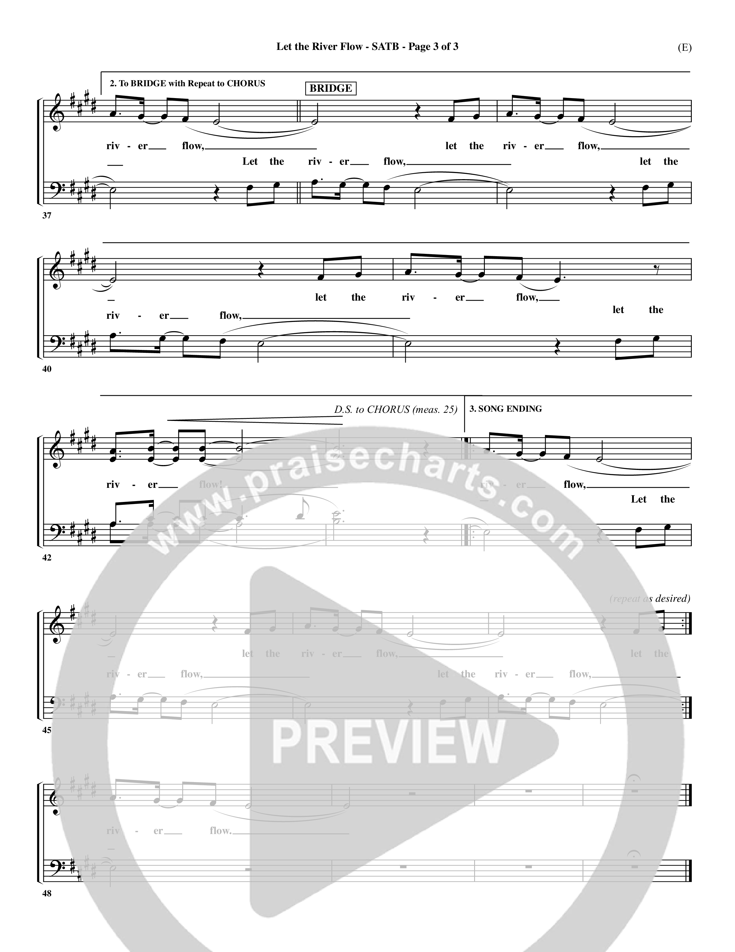 Let The River Flow (Choral Anthem SATB) Choir Sheet (SATB) (Word Music Choral / Orch. Michael Lawrence)
