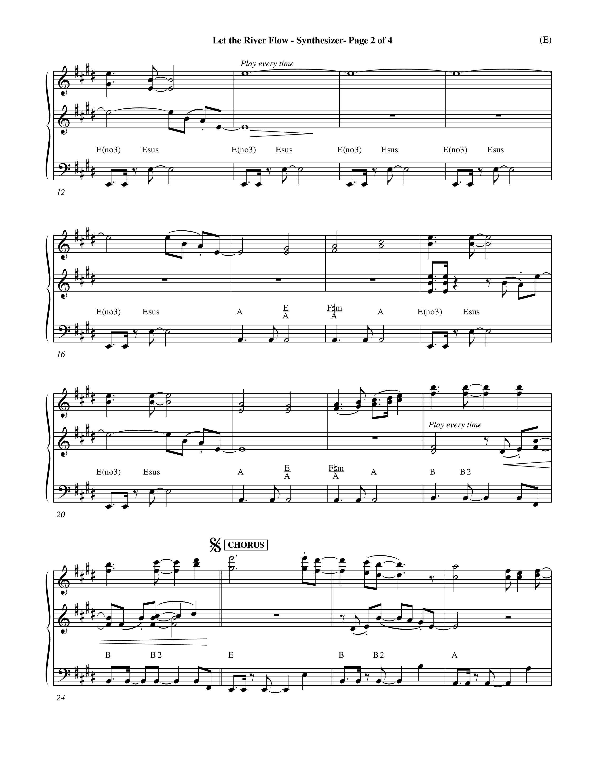 Let The River Flow (Choral Anthem SATB) Synth (Word Music Choral / Orch. Michael Lawrence)