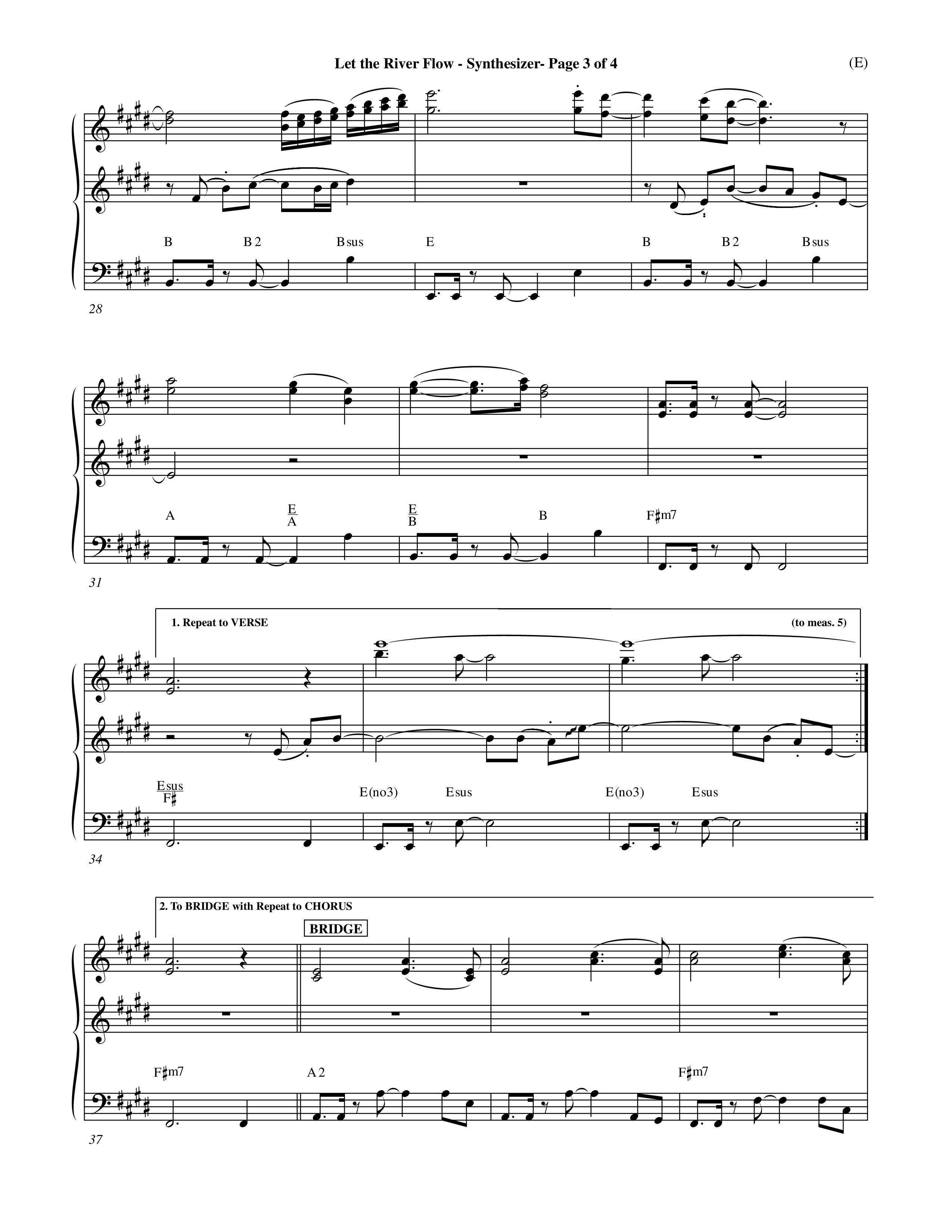 Let The River Flow (Choral Anthem SATB) Synth (Word Music Choral / Orch. Michael Lawrence)