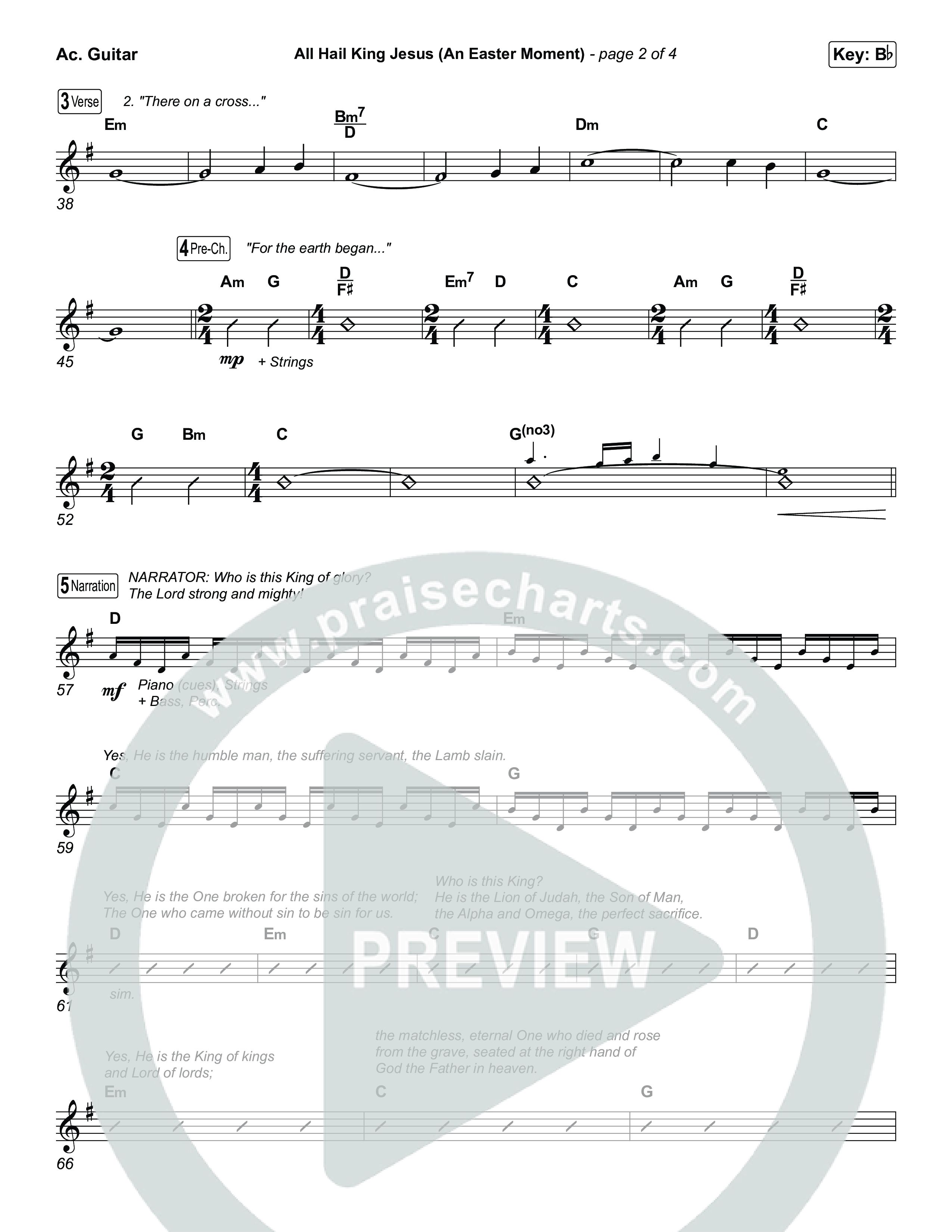 All Hail King Jesus (An Easter Moment) (Choral/SATB) Acoustic Guitar (Travis Cottrell / Arr. Mason Brown)